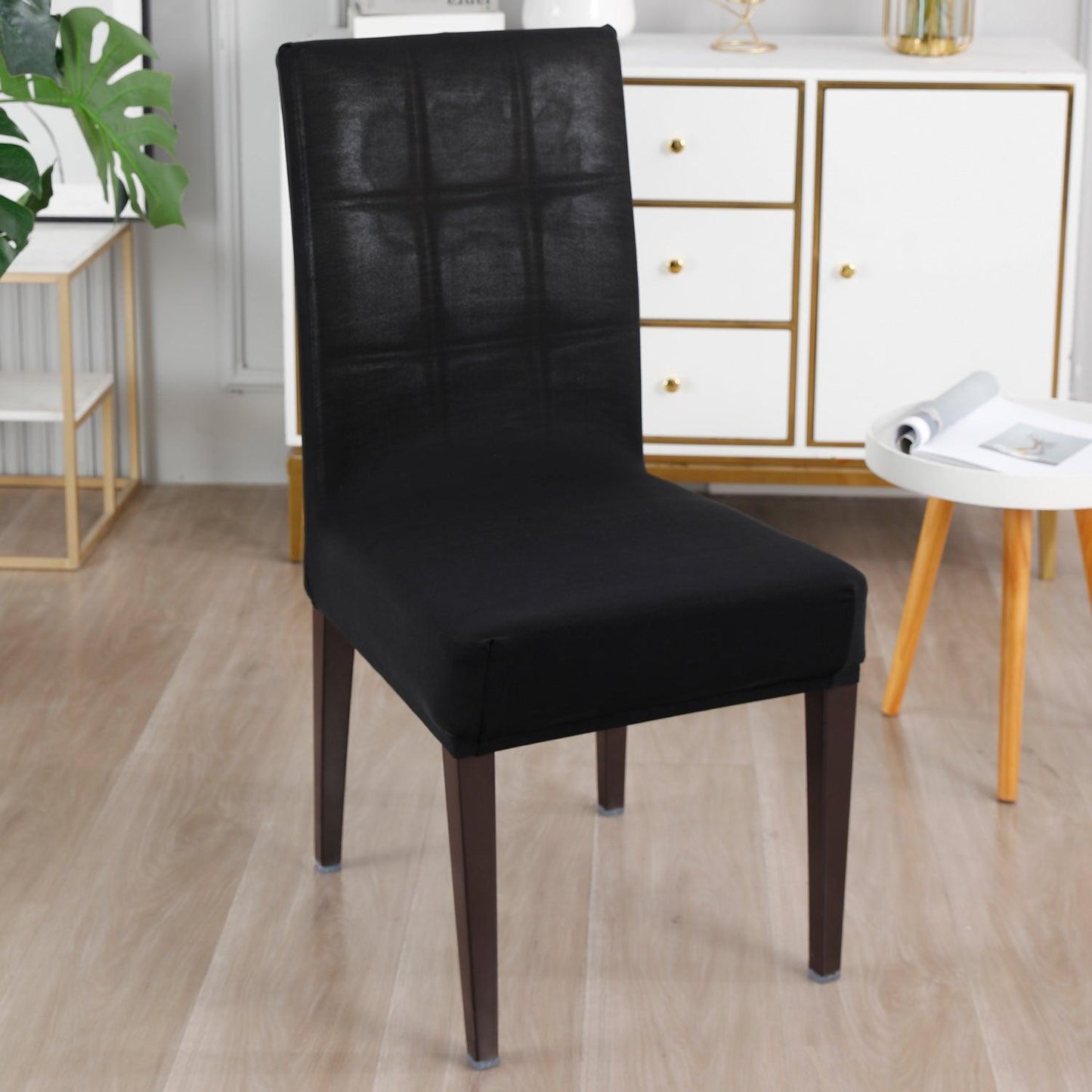 Black Print chair covers Set