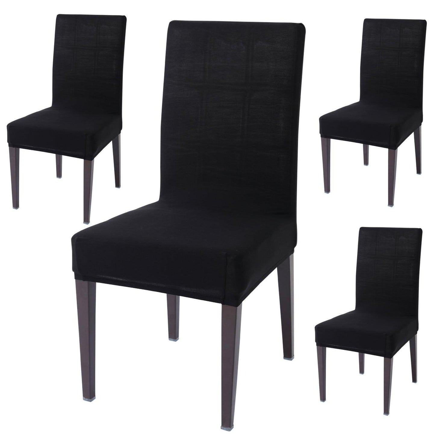 Black Print dining chair covers set of 4