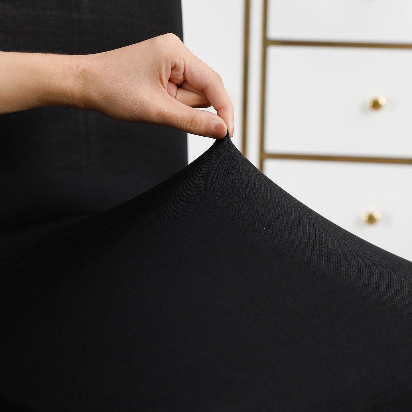 Black Print stretchable dining chair covers