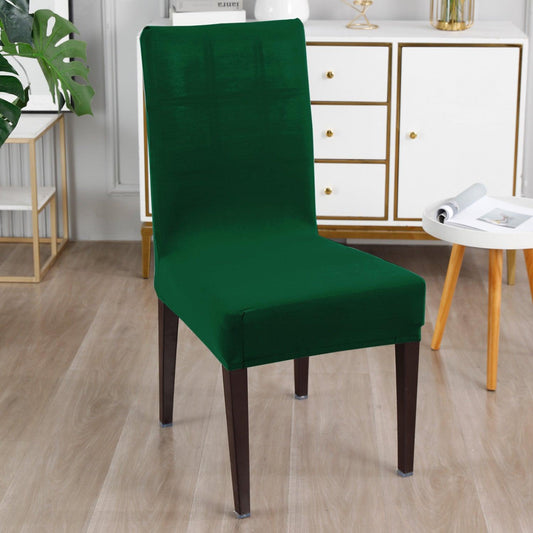 Bottle Green Print chair covers Set