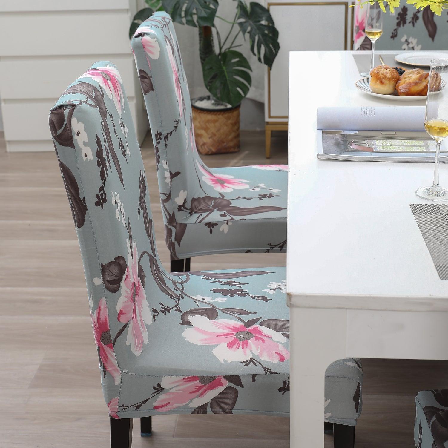 Cloud Grey print stylish chair cover | Hokipo