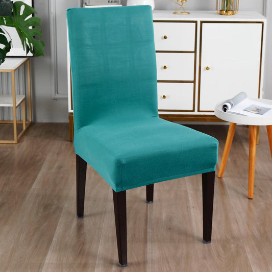 Dark Cyan Print chair covers Set