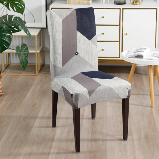Geometric Grey chair covers Set