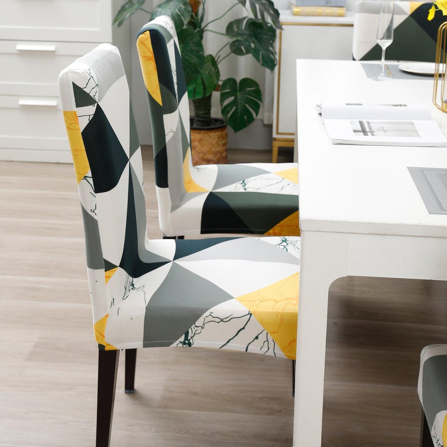 Geometric Multicolor stylish chair cover
