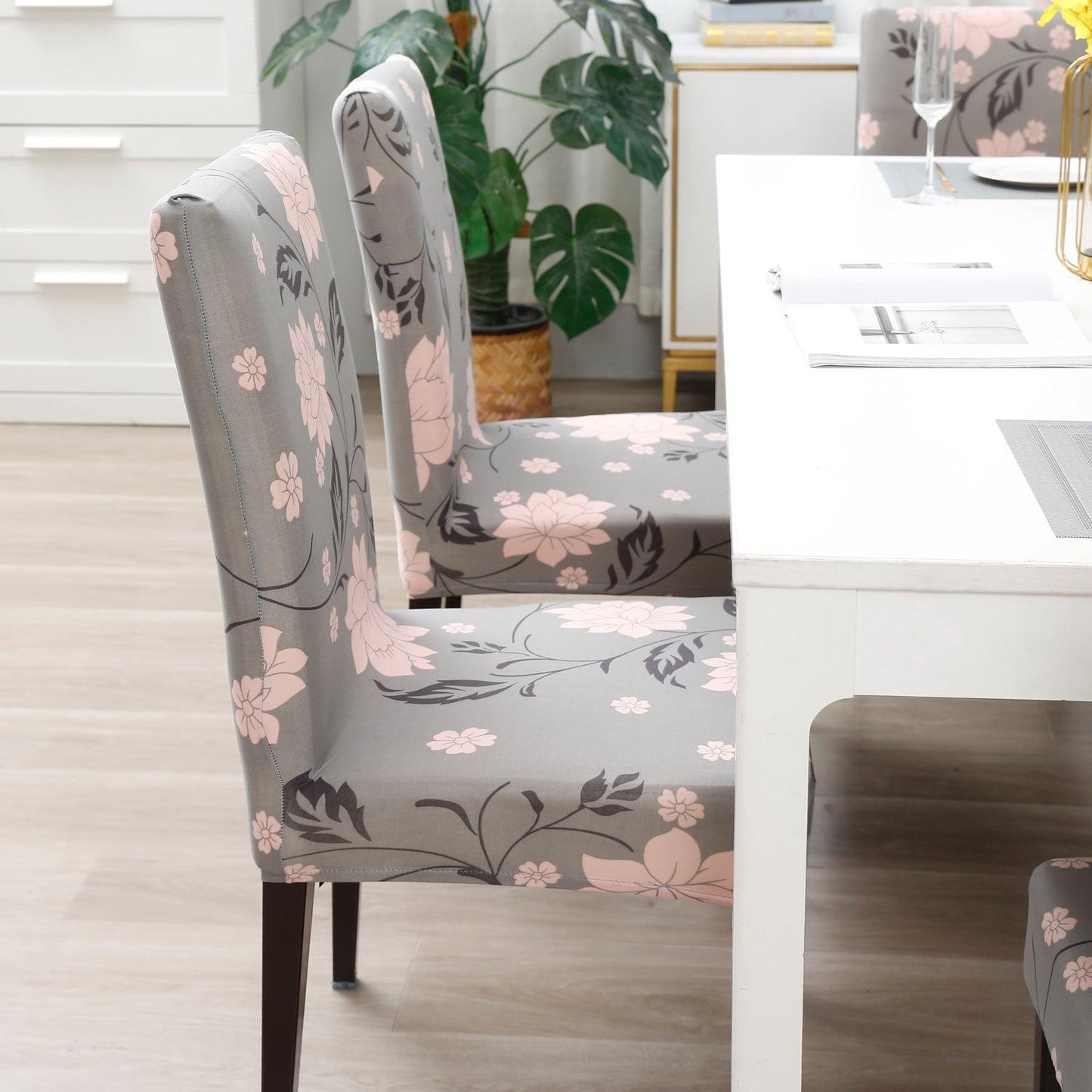 Grey Dahlia stylish chair cover