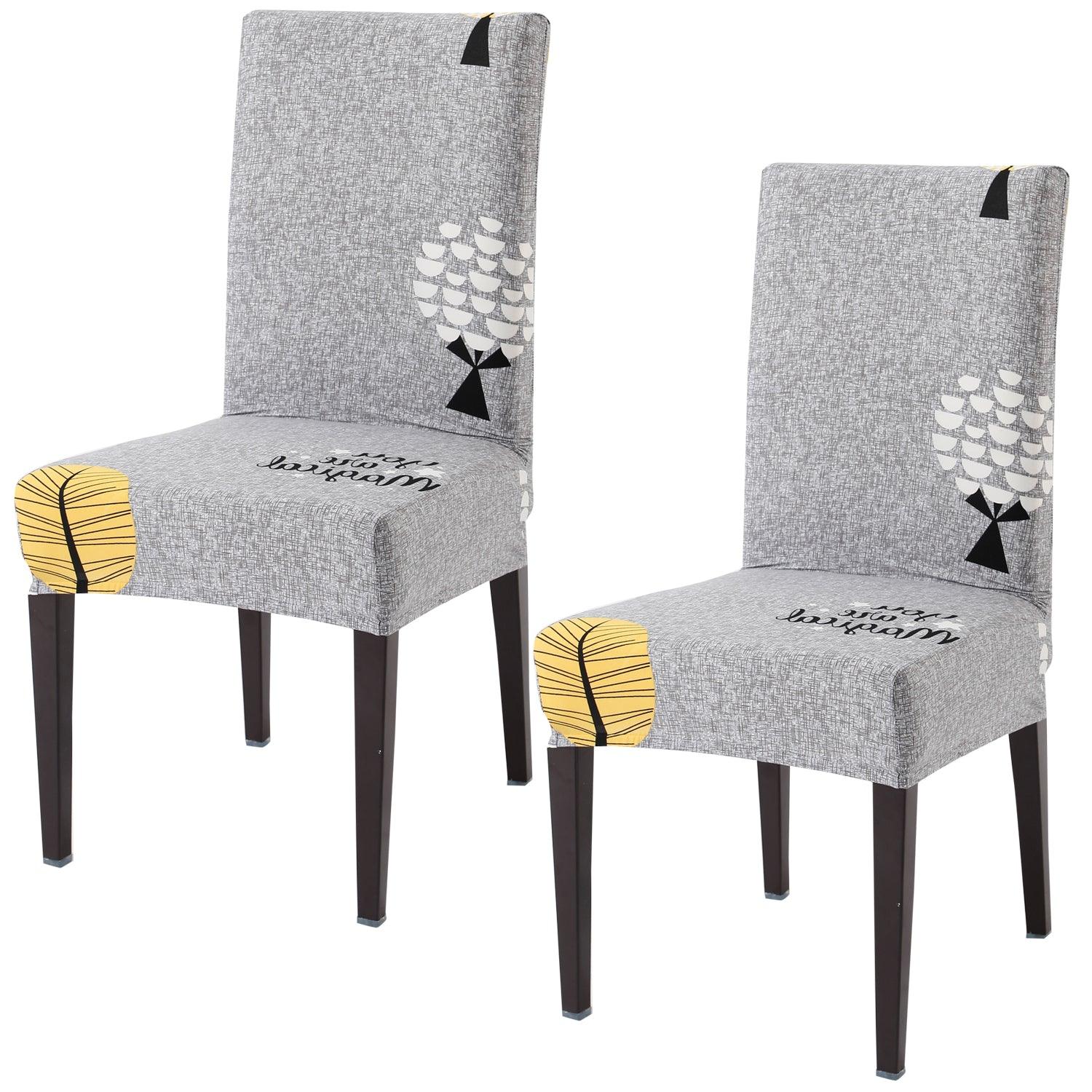 Grey Trees elastic chair covers set of 2