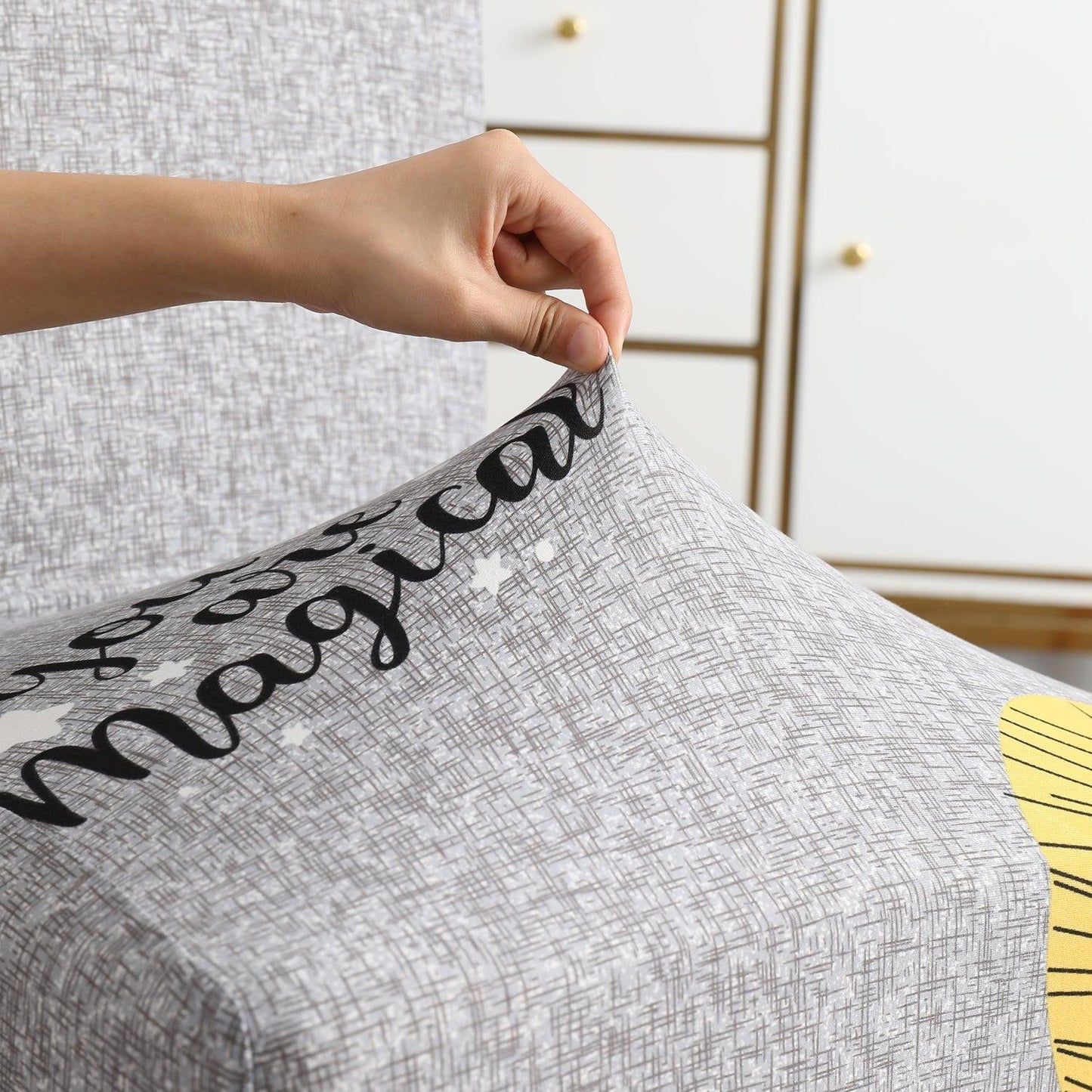 Grey Trees stretchable dining chair covers