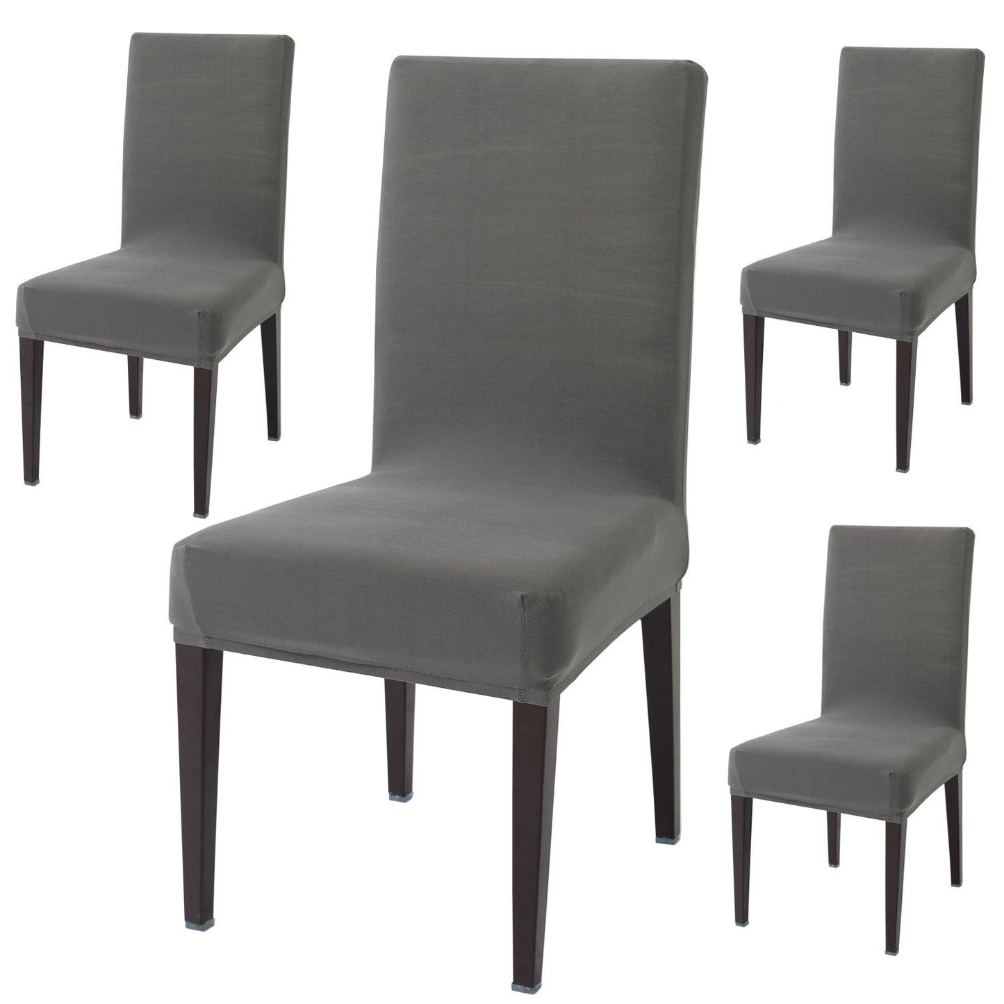 Light Grey Print dining chair covers set of 4