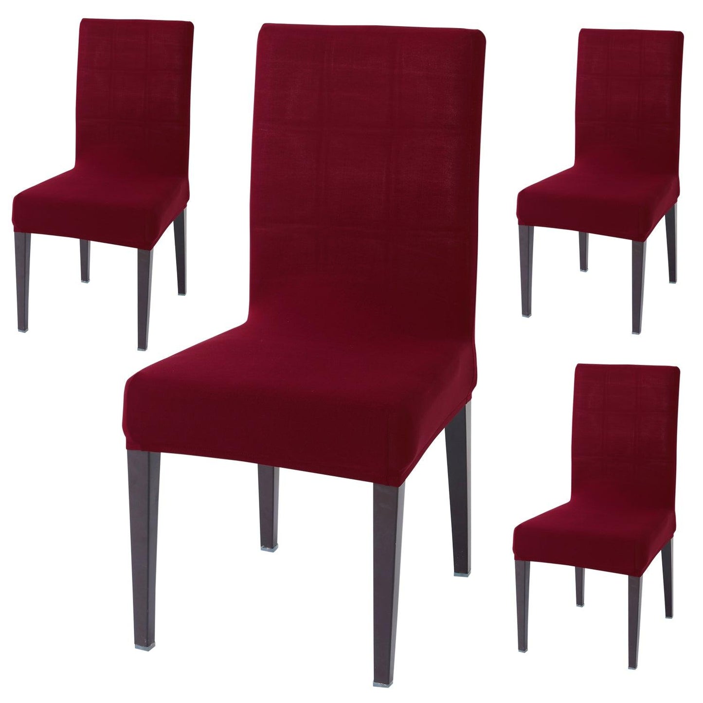 Maroon Print dining chair covers set of 4