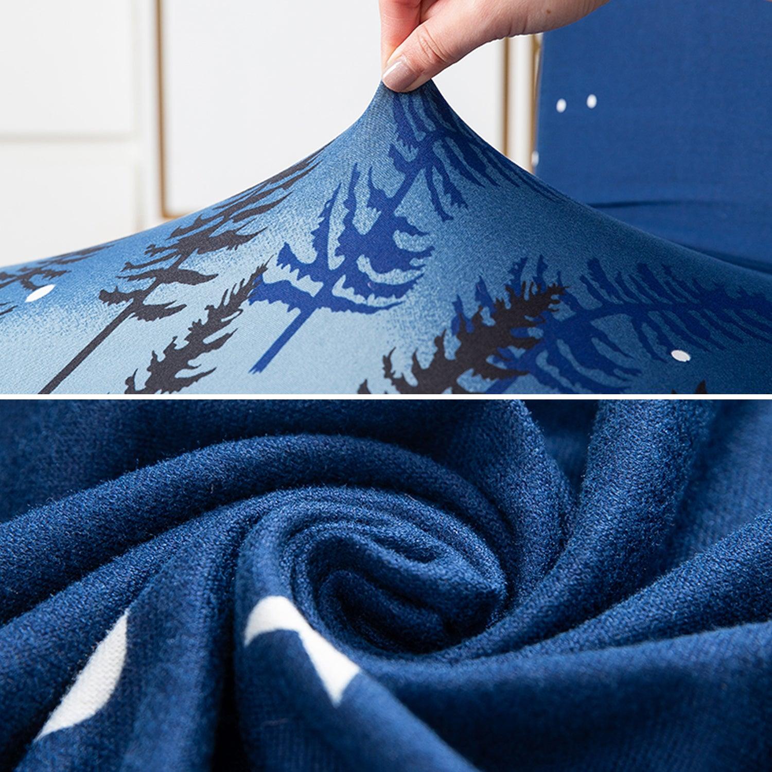 Features of Midnight Blue Star Colour elastic chair cover sets