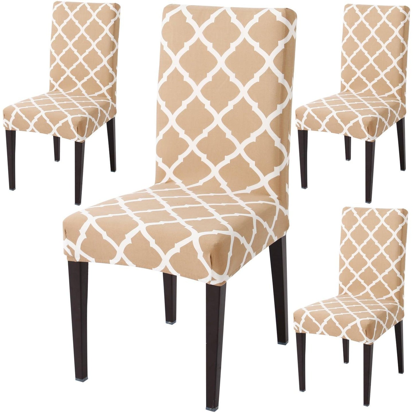 Moroccan Beige dining chair covers set of 4