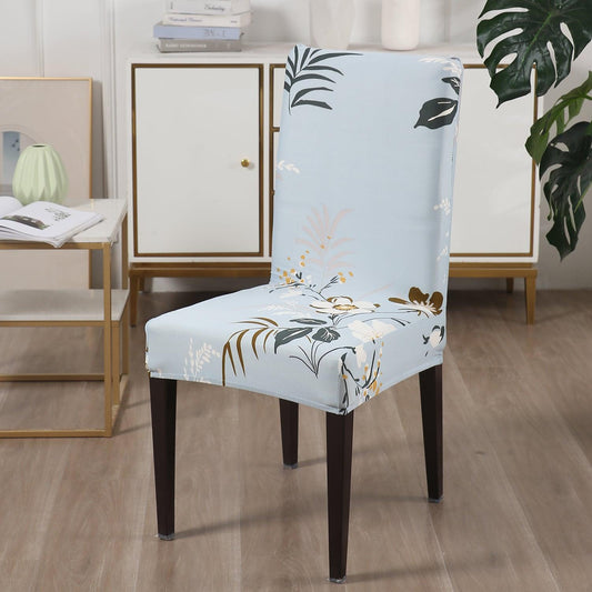 Pastel Blue Flowers chair covers Set