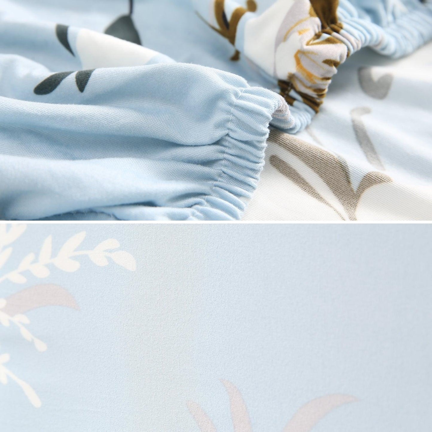 Features of Pastel Blue Flowers Colour elastic chair cover sets