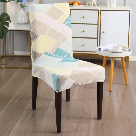 Pastel Diamond print chair covers Set | Hokipo