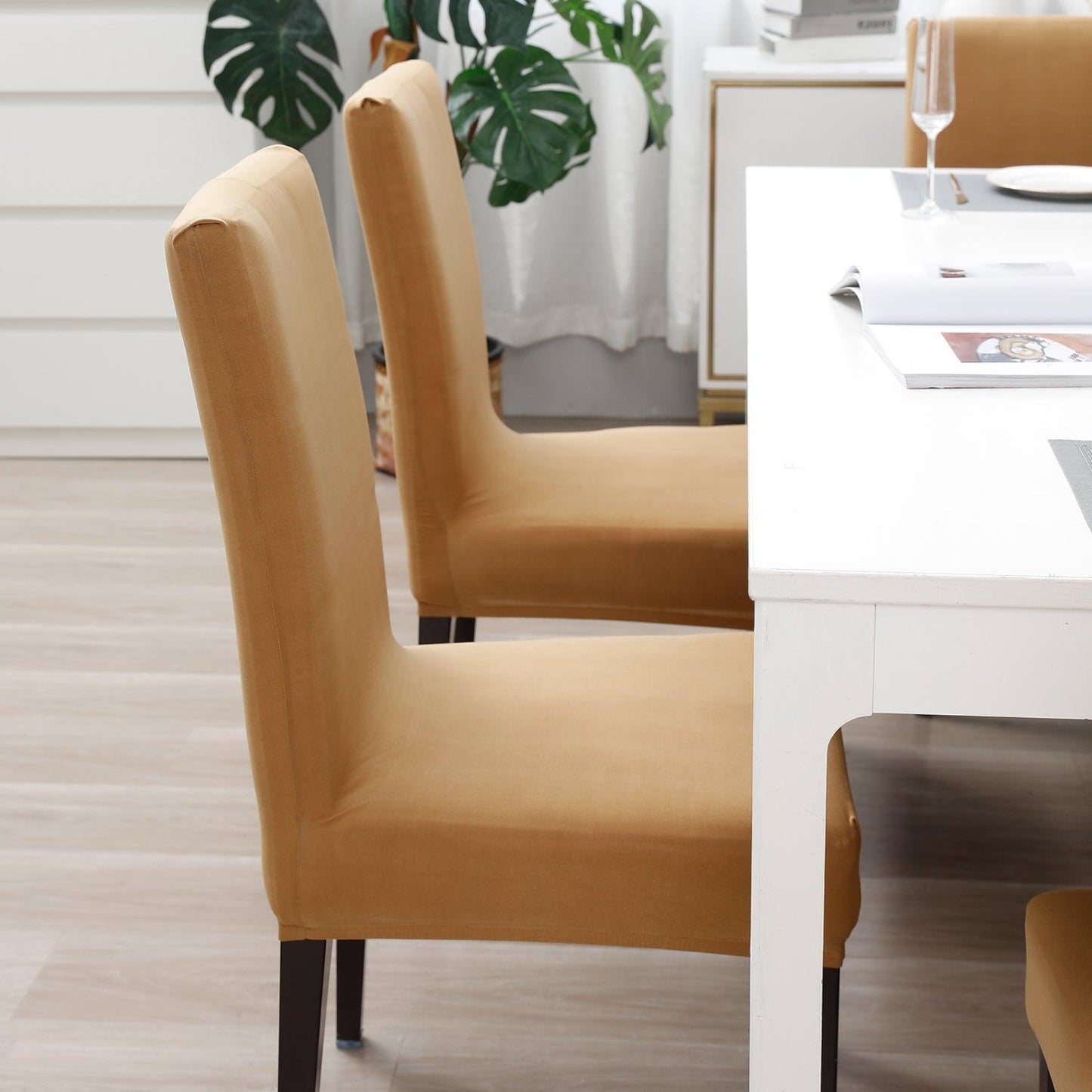 Sand Brown Print stylish chair cover