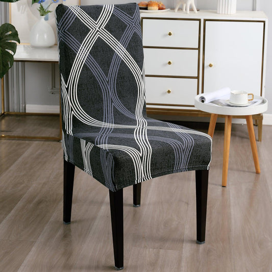 Shadow Grey print chair covers Set | Hokipo