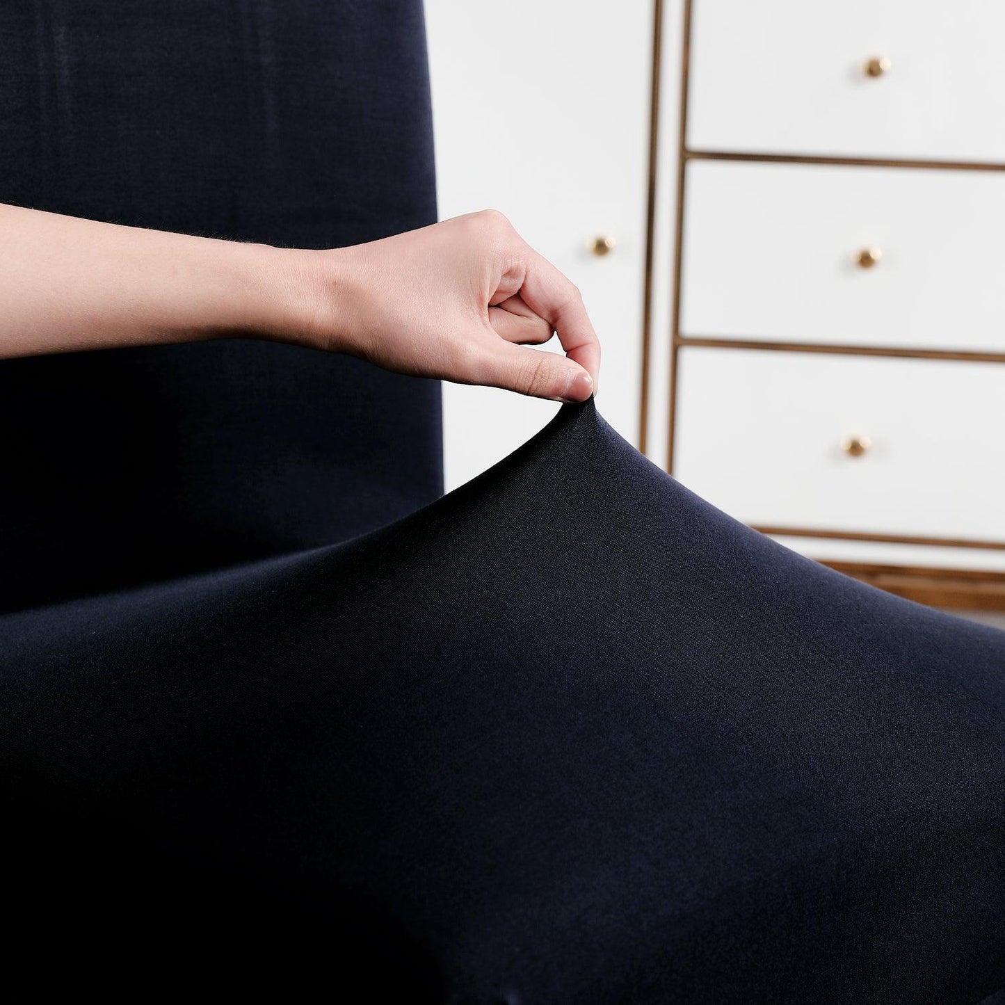 Space Blue Print stretchable dining chair covers