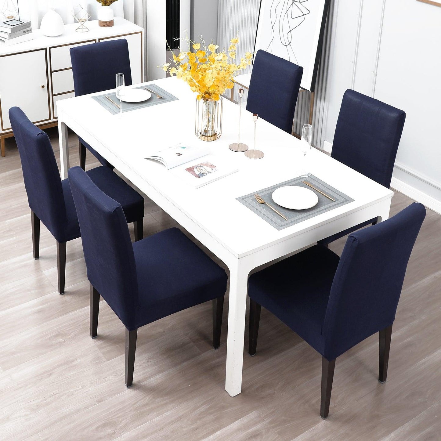 Space Blue Print stylish chair cover