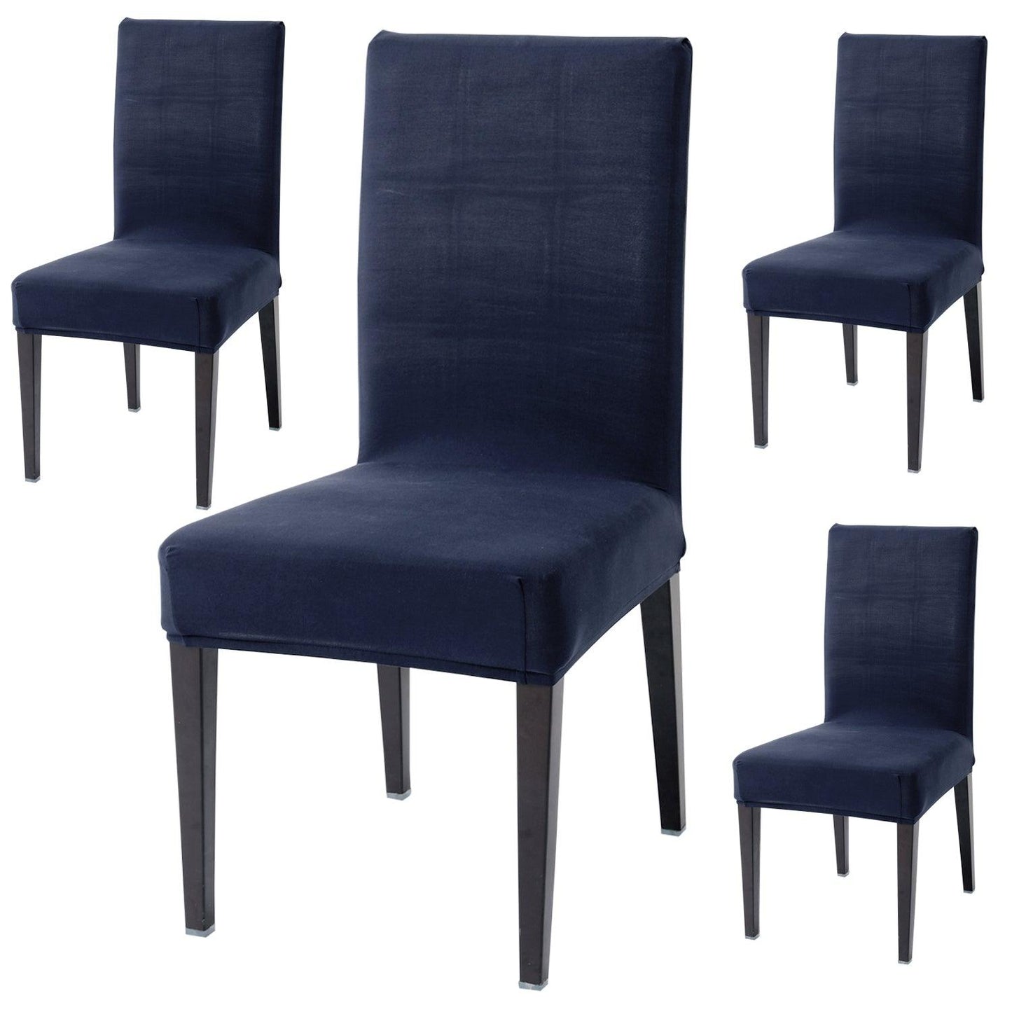 Space Blue Print dining chair covers set of 4