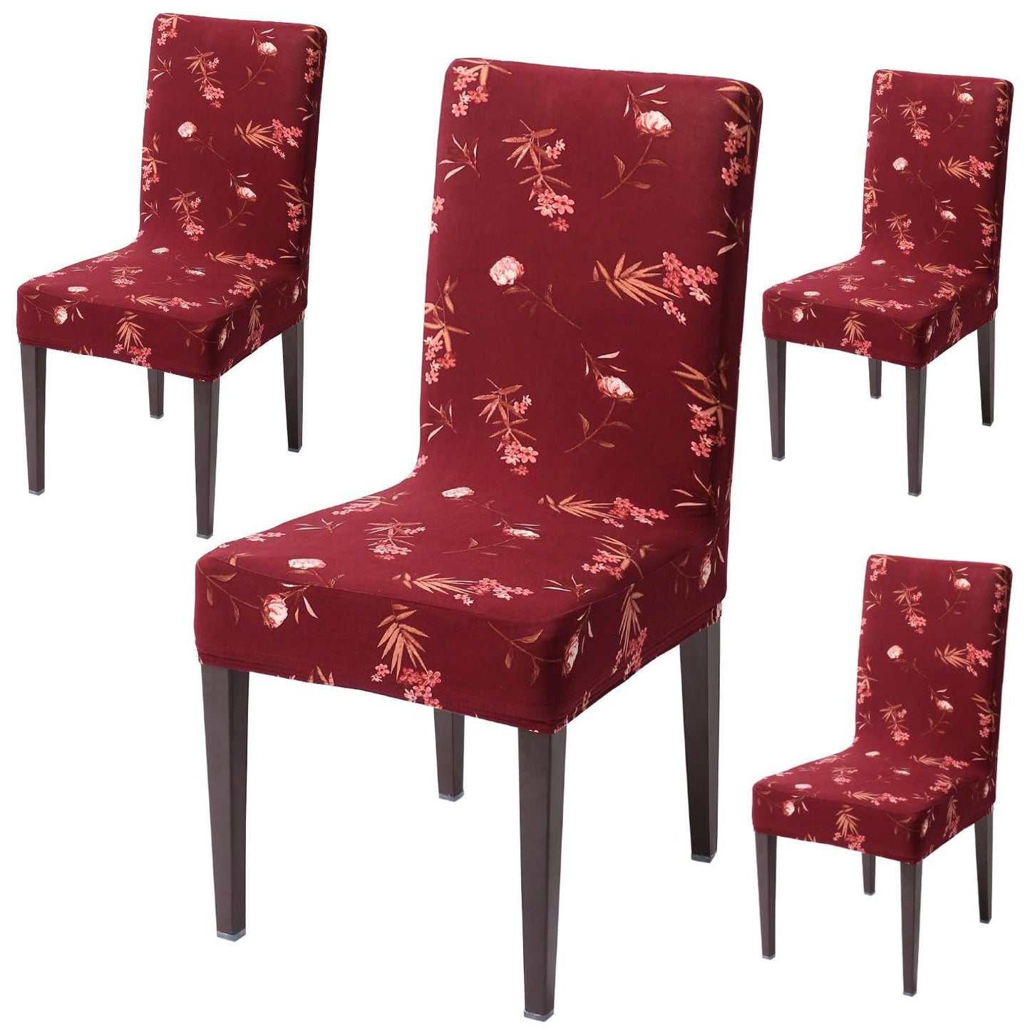 Wine Leaf dining chair covers set of 4