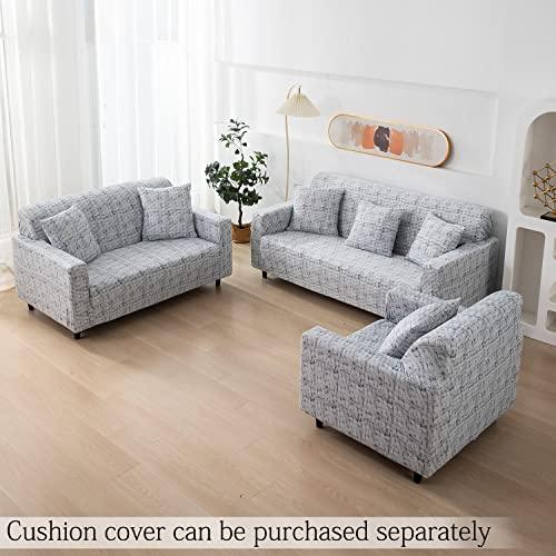 Abstract Grey Lines Printed elastic sofa cover sets for 1,2,3,4,5 & 7 seater sofas