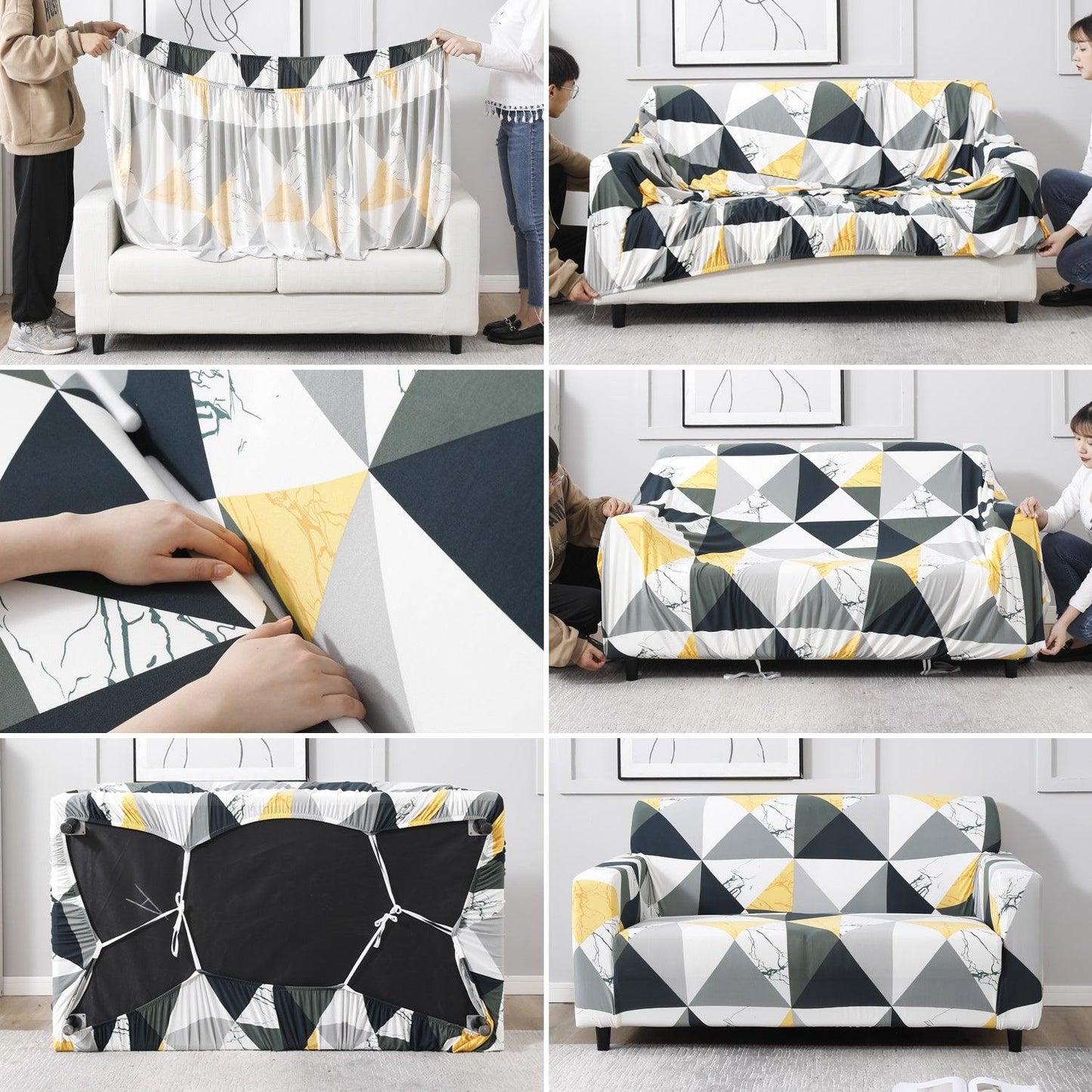 Step-by-step guide on how to put an stretchable sofa cover