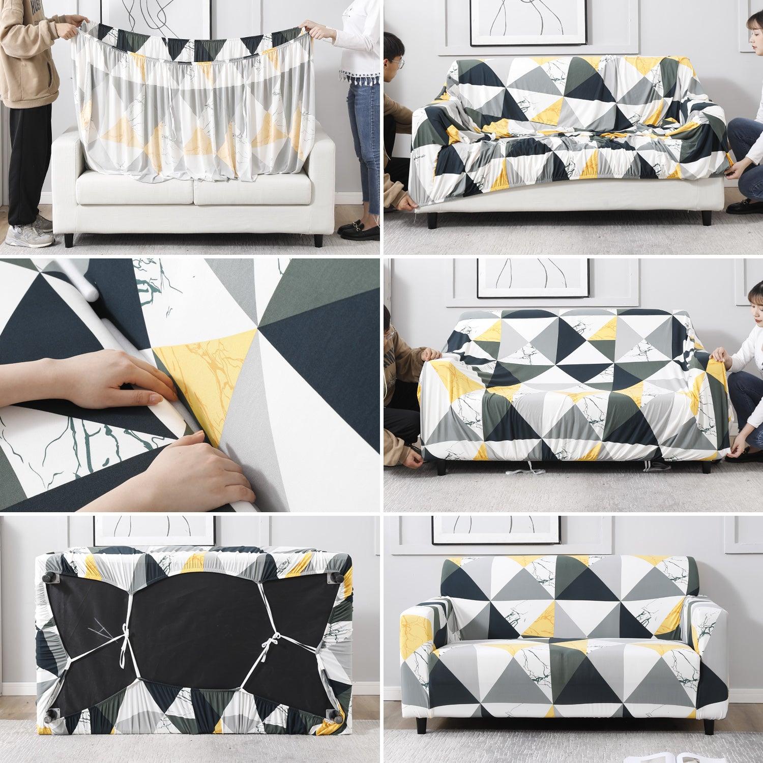 Step-by-step guide on how to put an stretchable sofa cover