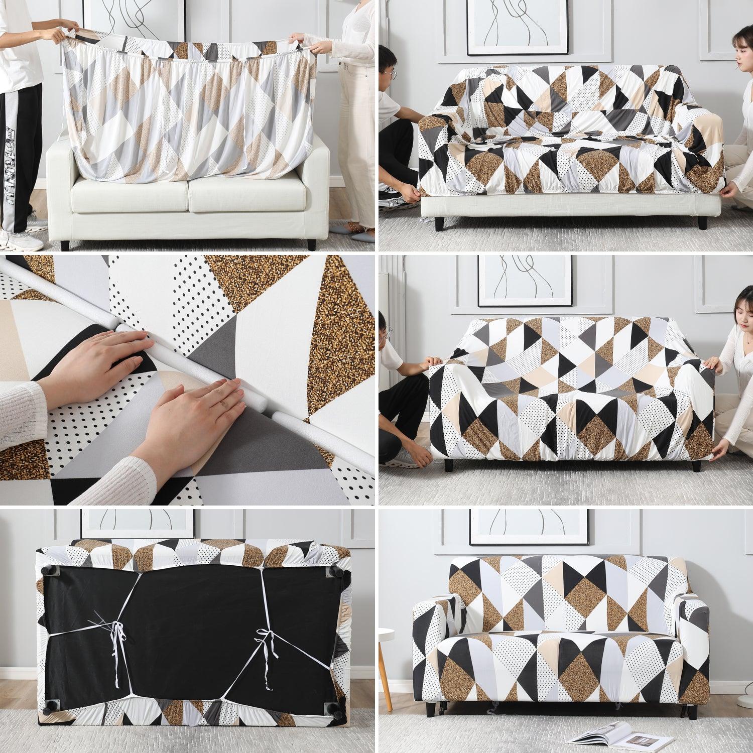 Step-by-step guide on how to put an stretchable sofa cover