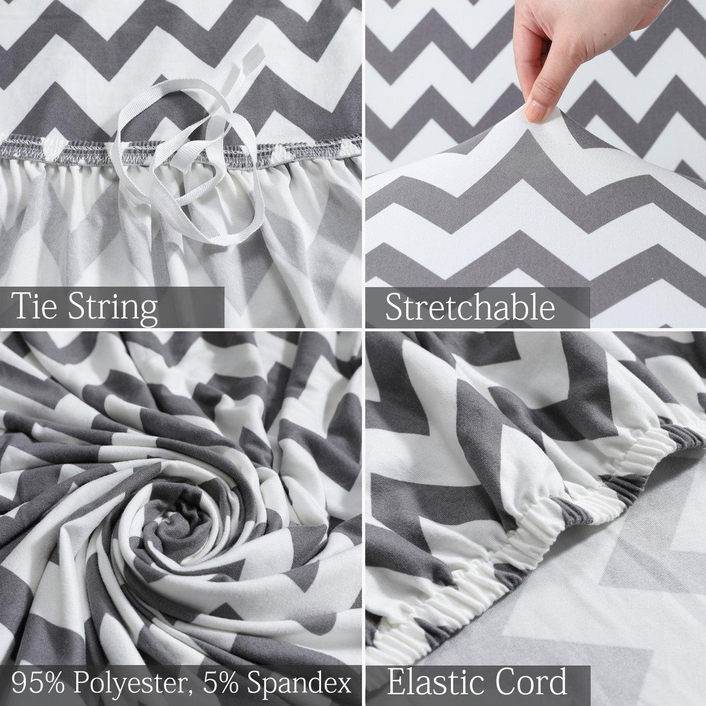 Features of Grey Chevron elastic sofa cover sets