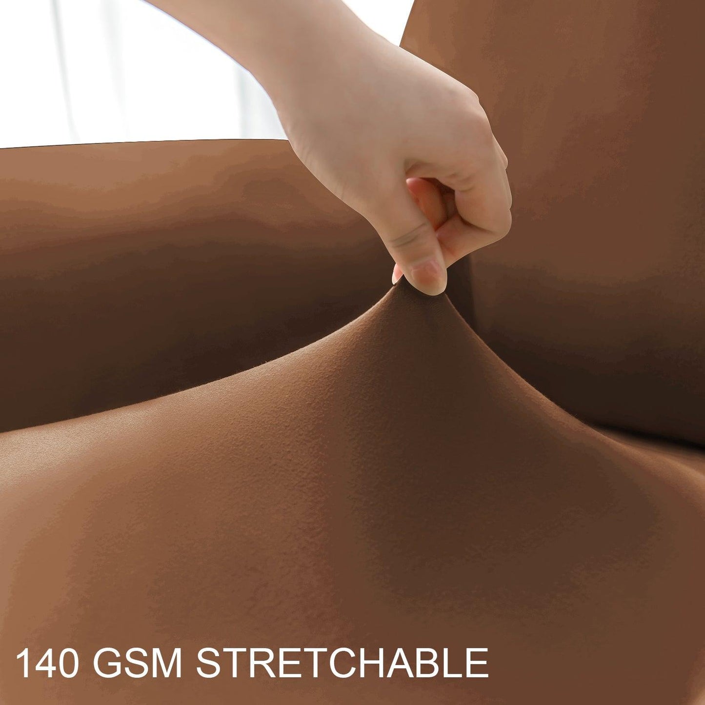 Stylish Brown Colour stretchable polyester recliner cover