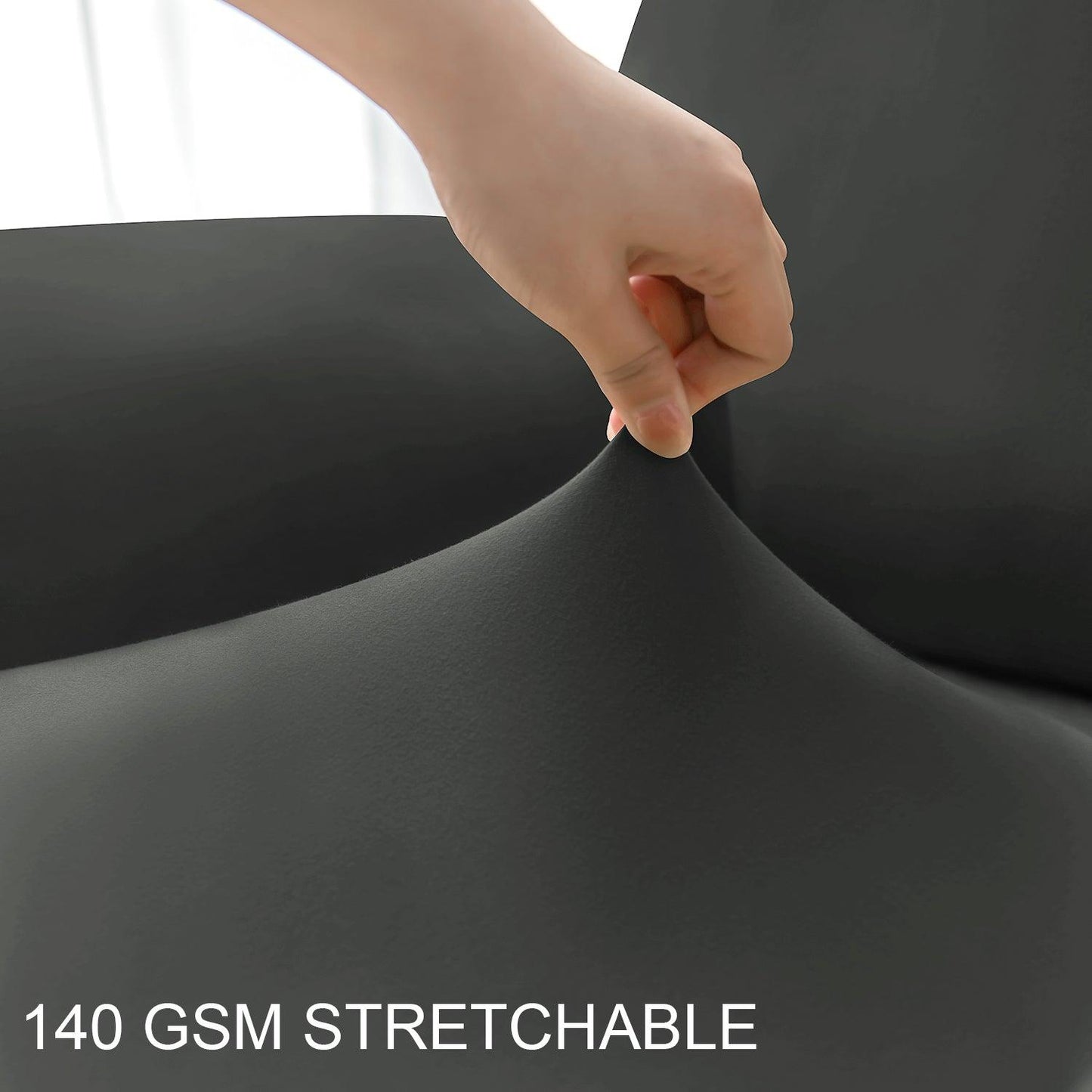 Grey Colour stretchable polyester recliner sofa cover