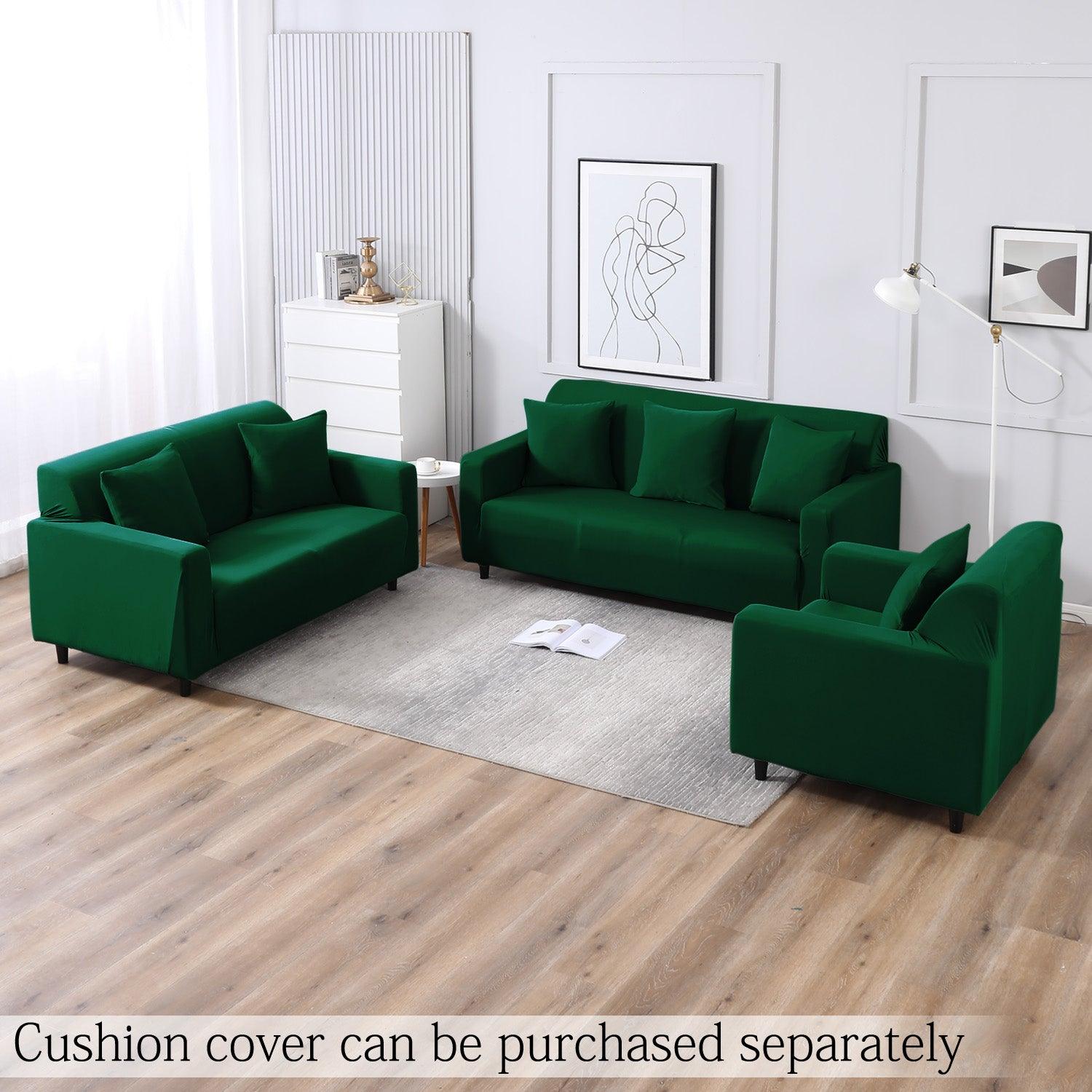 Bottle Green Colour  elastic sofa cover sets for 1,2,3,4,5 & 7 seater sofas