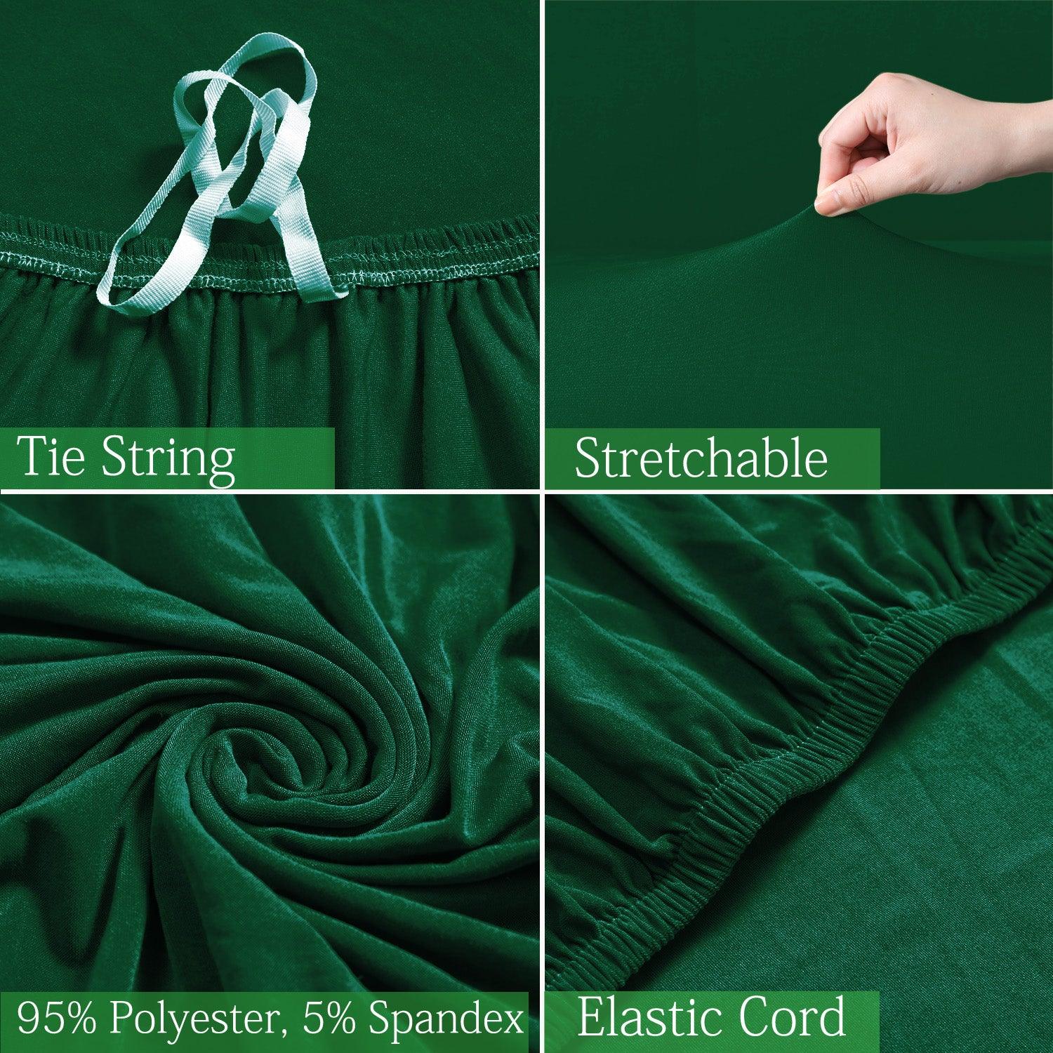 Features of Bottle Green Colour elastic sofa cover sets