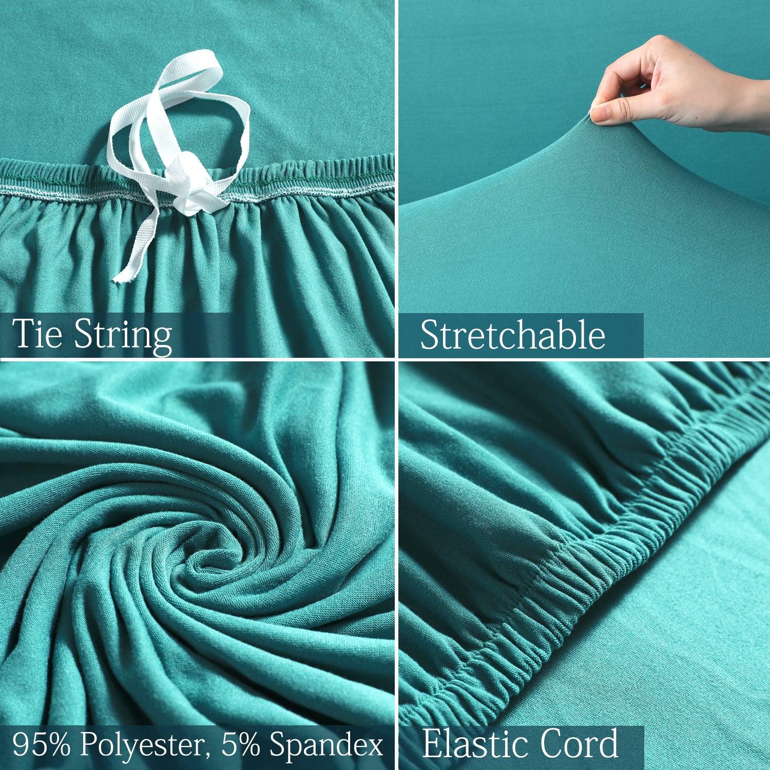Dark Cyan colour plain sofa cover