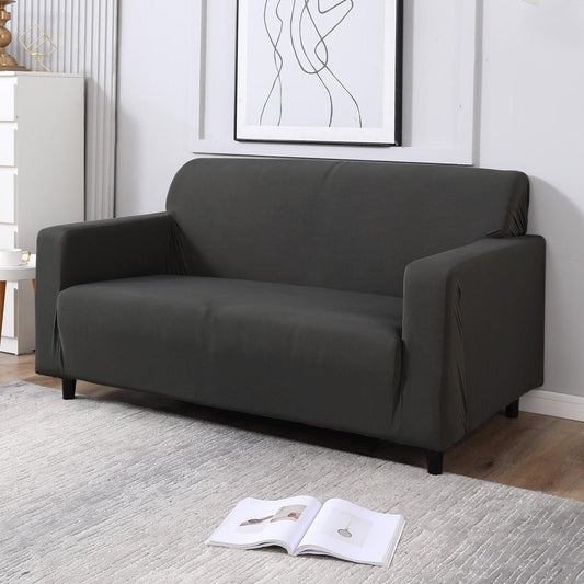 Dark Grey elastic 2 seater sofa cover
