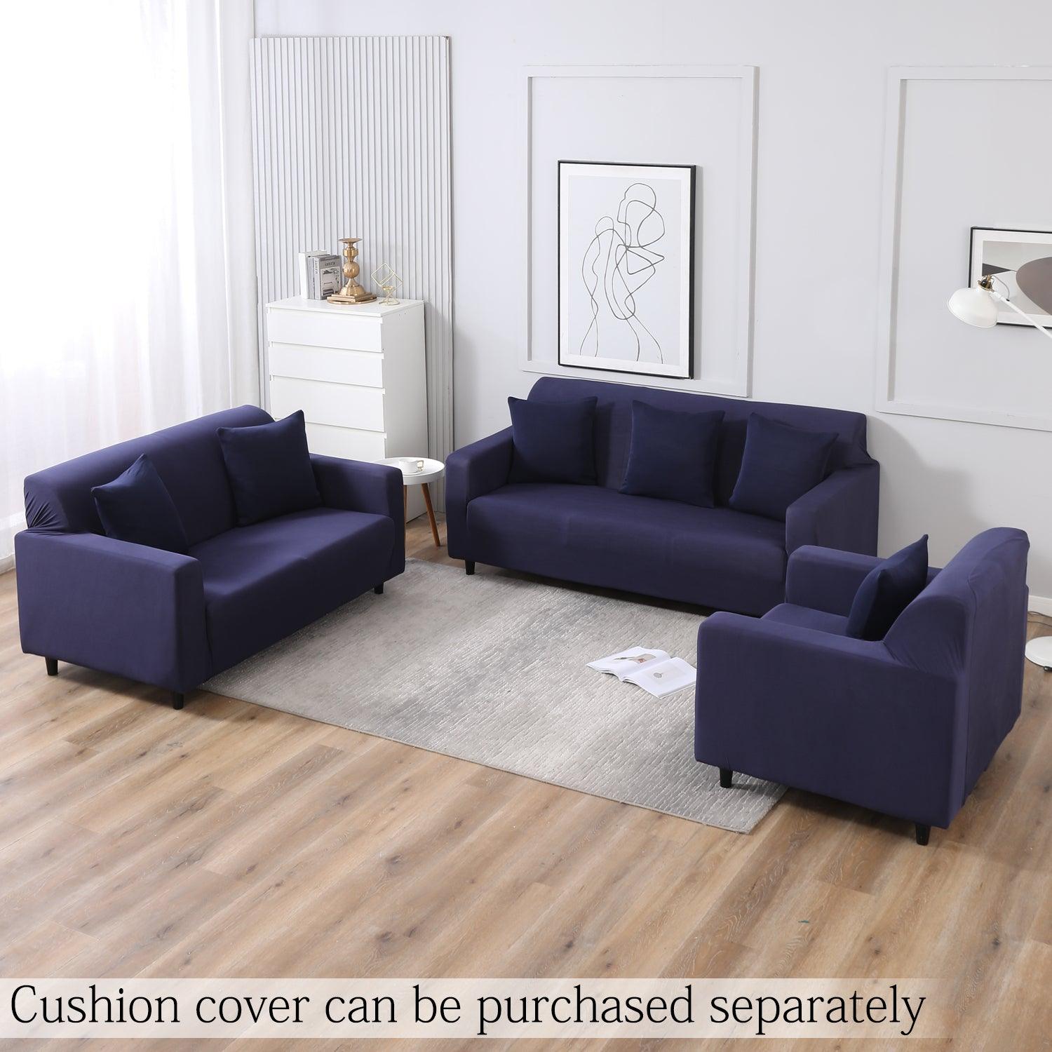 Space Blue elastic sofa cover sets for 1,2,3,4,5 & 7 seater sofas