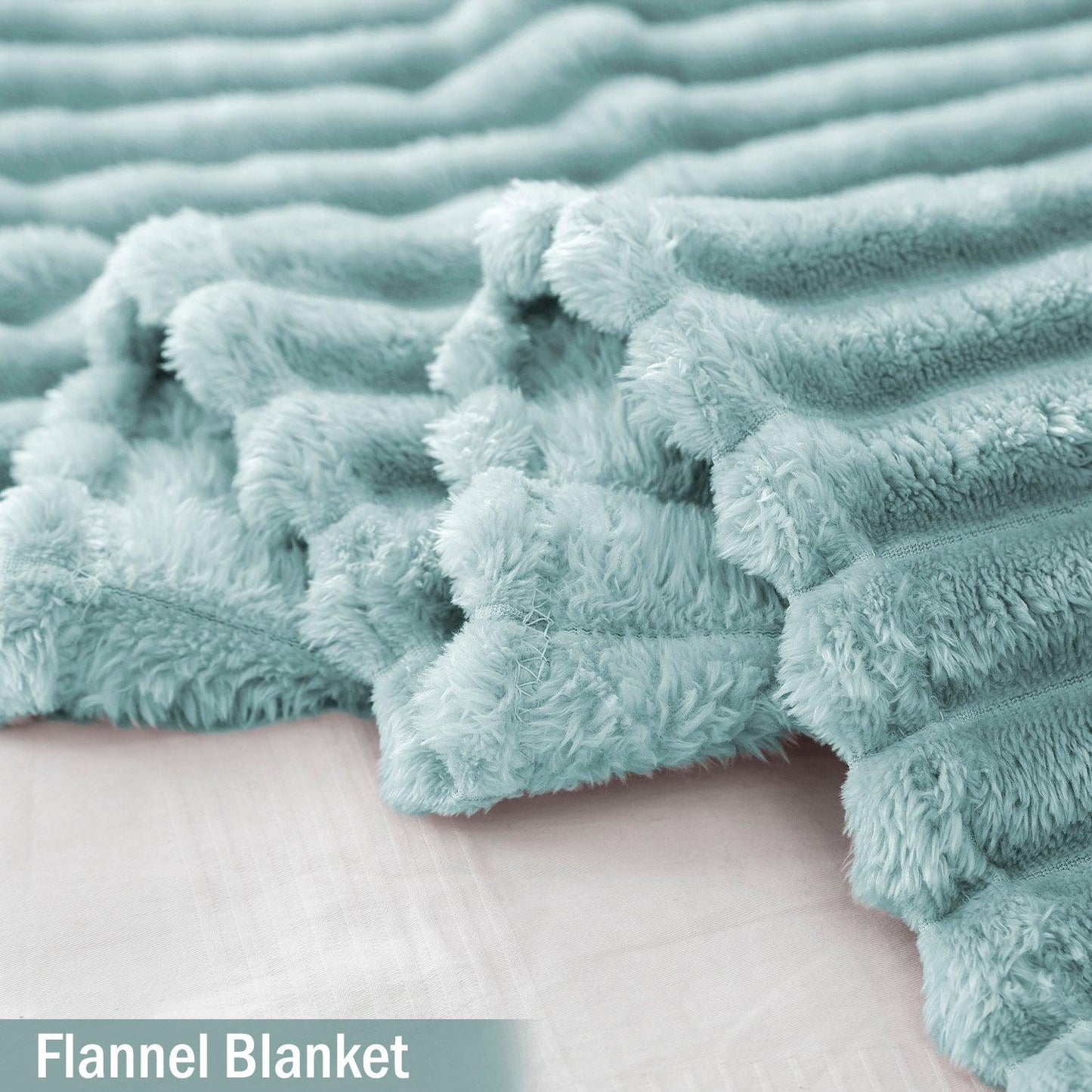 Buy Sky Blue Soft, Warm, Luxury Fleece Double Bed Blanket | HOKIPO