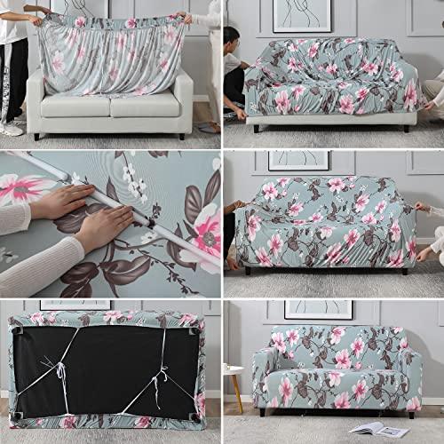 Bluish Grey  Printed – Step-by-step guide to put on an elastic sofa cover