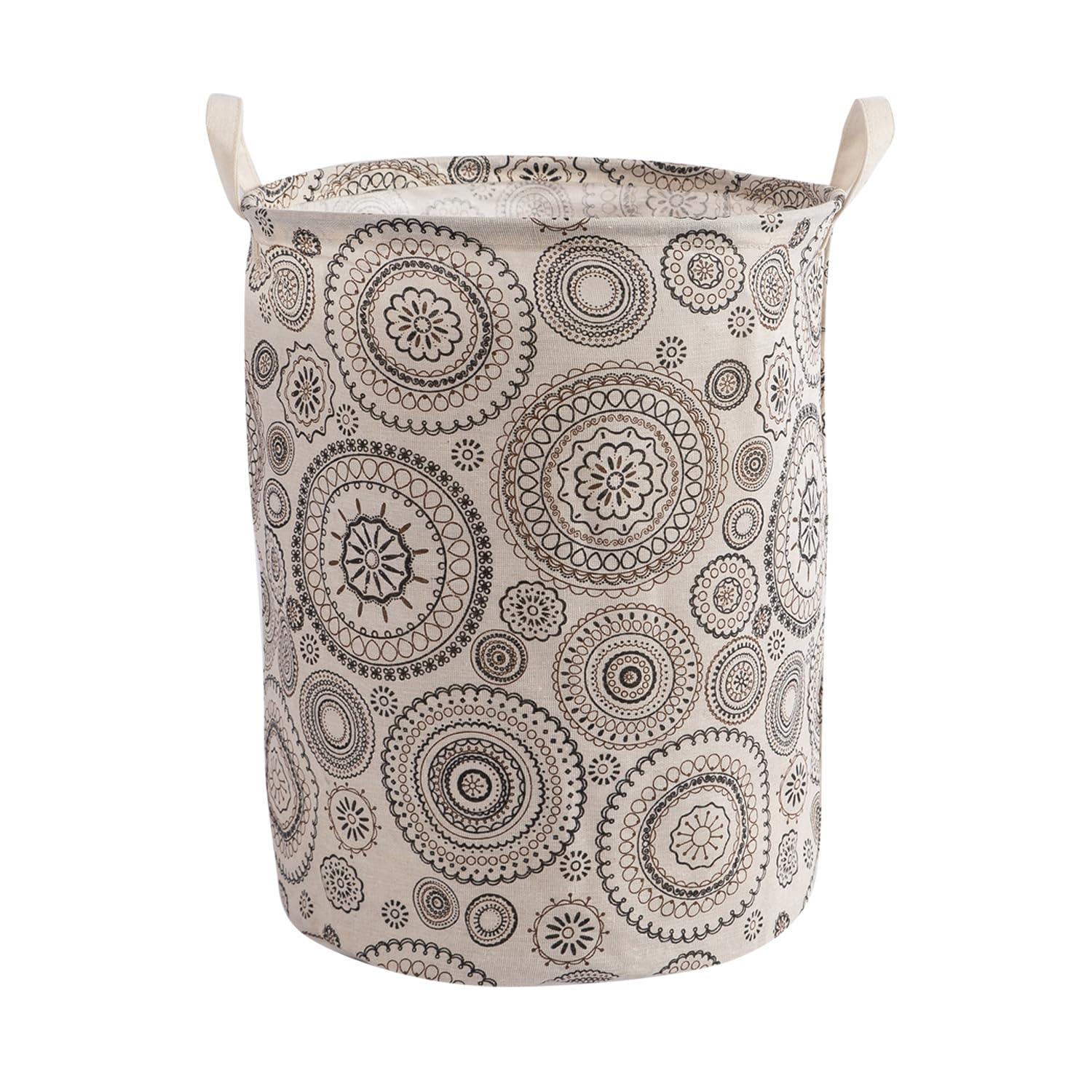 HOKIPO Folding Laundry Basket for Clothes, Round Collapsible Storage Basket, 42 - Ltr - HOKIPO | Har Ghar ka Humsafar