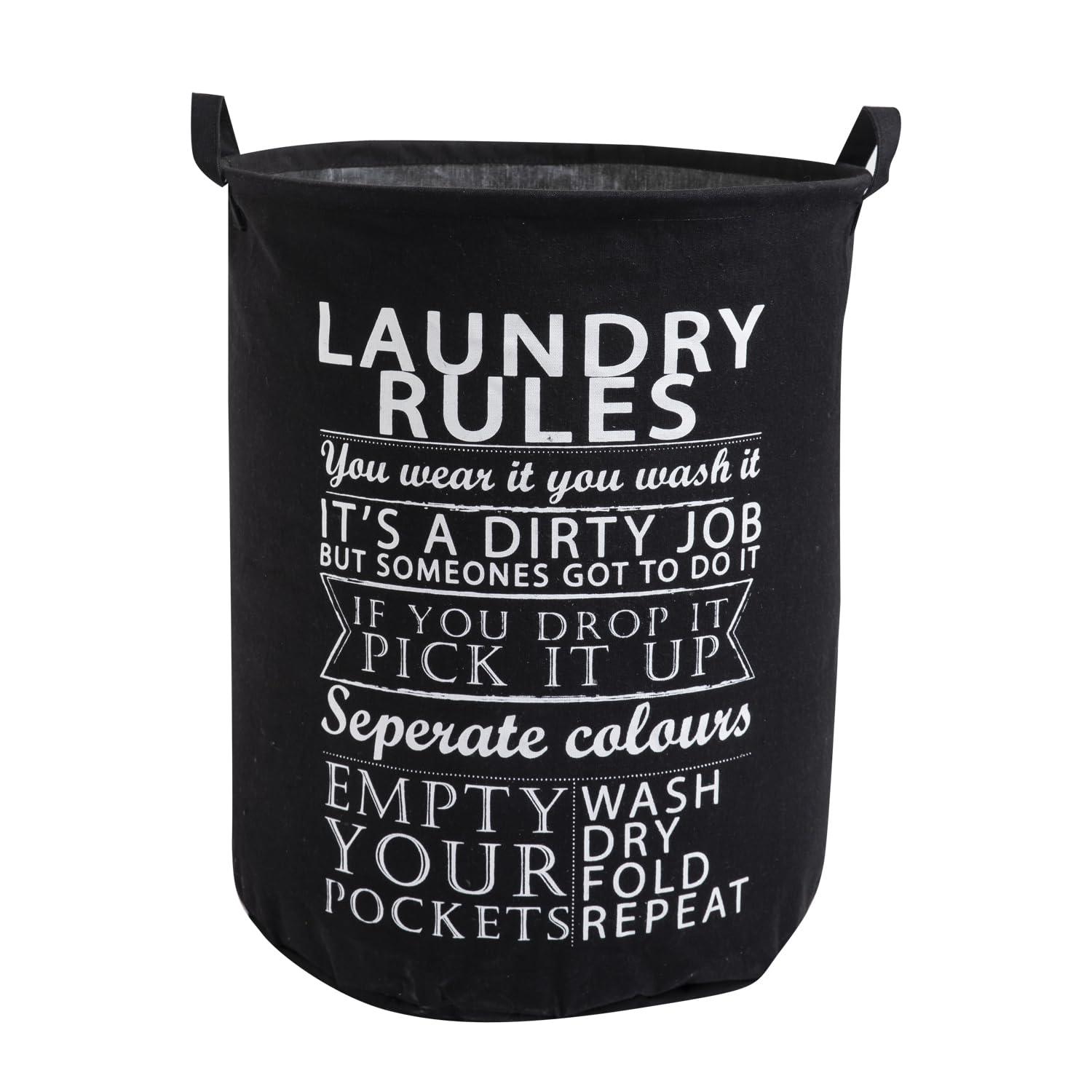 HOKIPO Folding Laundry Clothes Storage Basket - Large 63 Ltr, Black - HOKIPO | Har Ghar ka Humsafar