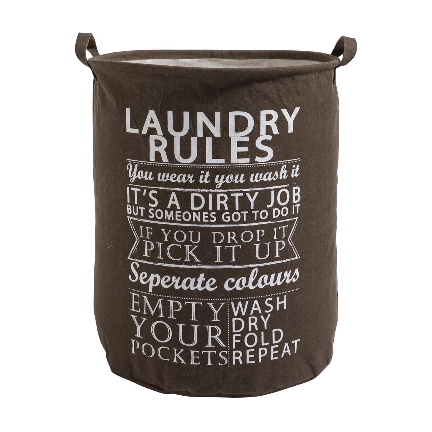 HOKIPO Folding Laundry Clothes Storage Basket - Large 63 Ltr, Brown - HOKIPO | Har Ghar ka Humsafar