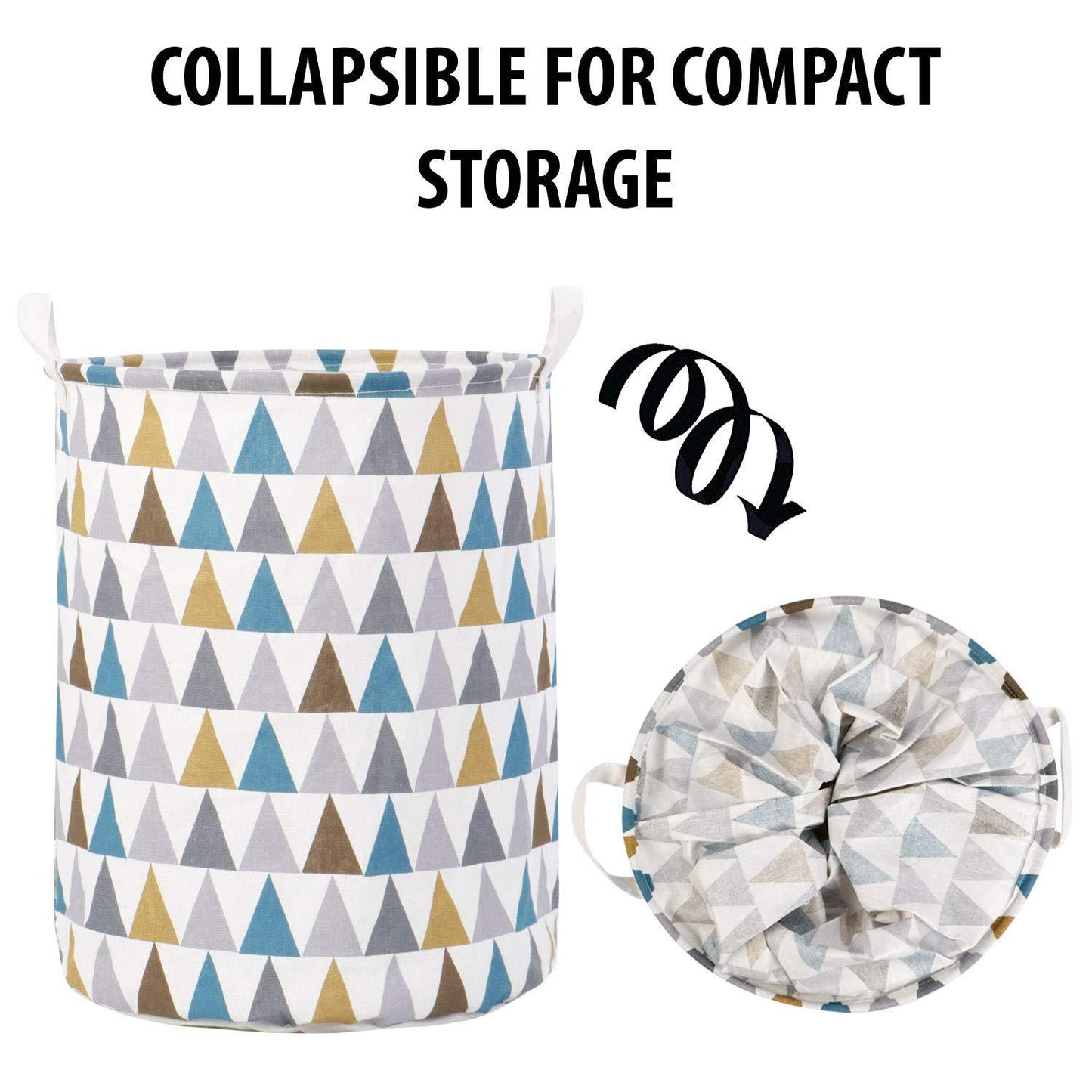 HOKIPO Folding Laundry Cotton Basket for Clothes - Large 43 LTR, Multicolor - HOKIPO | Har Ghar ka Humsafar