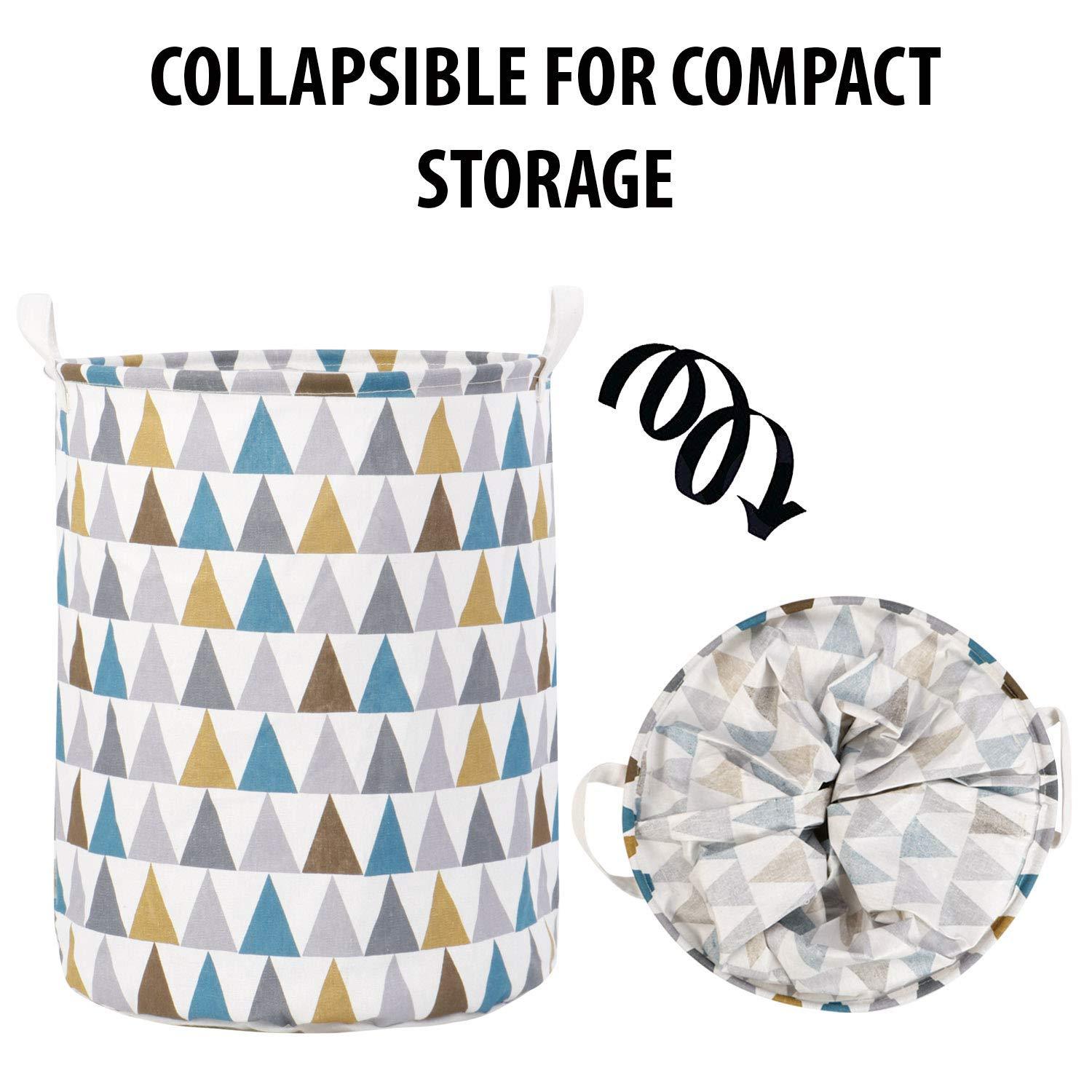 HOKIPO Folding Laundry Cotton Basket for Clothes - Large 43 LTR, Multicolor - HOKIPO | Har Ghar ka Humsafar