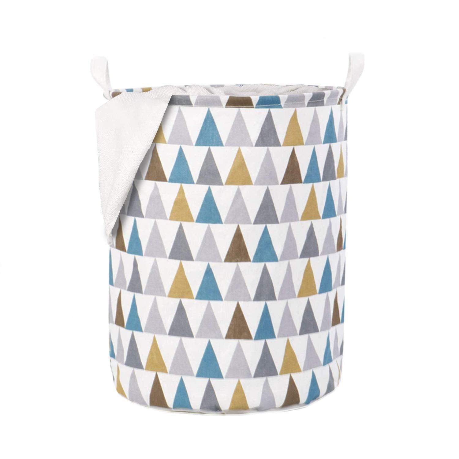 HOKIPO Folding Laundry Cotton Basket for Clothes - Large 43 LTR, Multicolor - HOKIPO | Har Ghar ka Humsafar