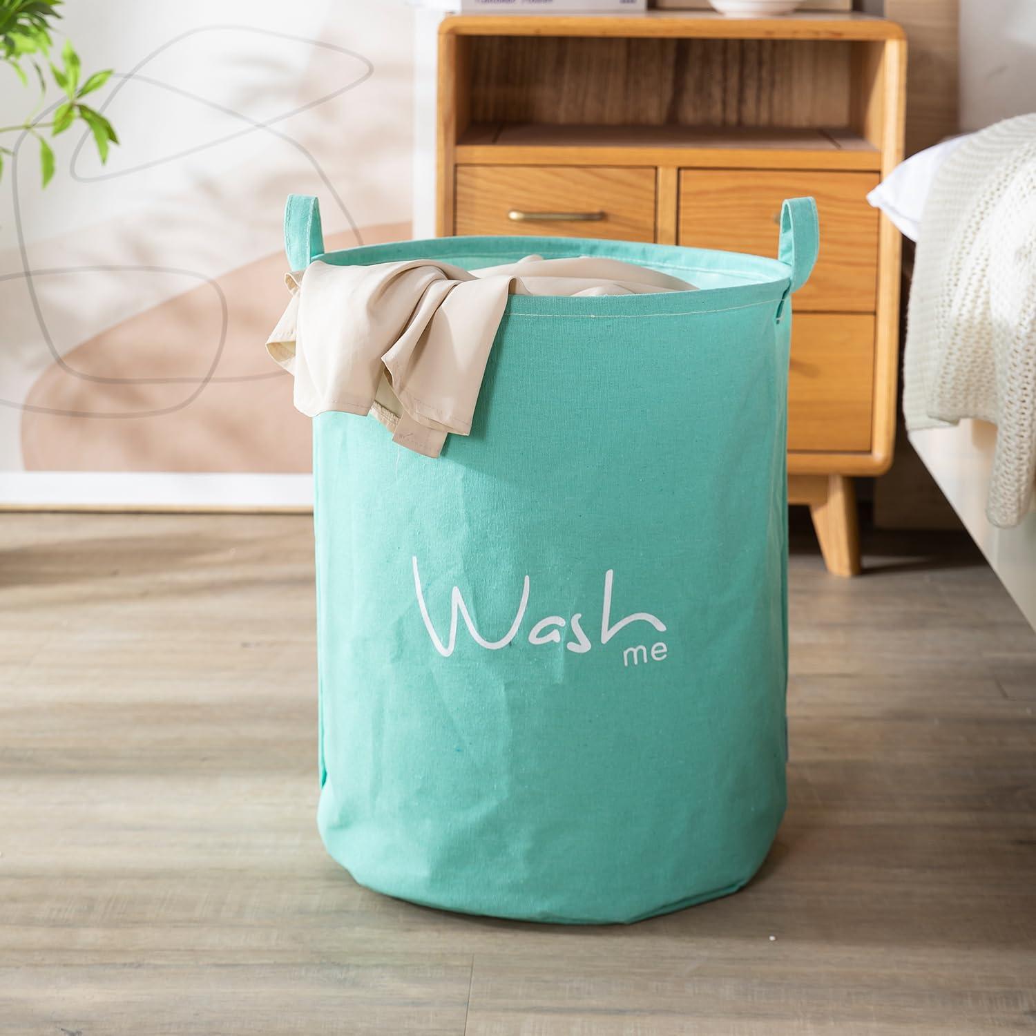 HOKIPO Folding Laundry Storage Basket - Large 46 Ltr, Green - HOKIPO | Har Ghar ka Humsafar