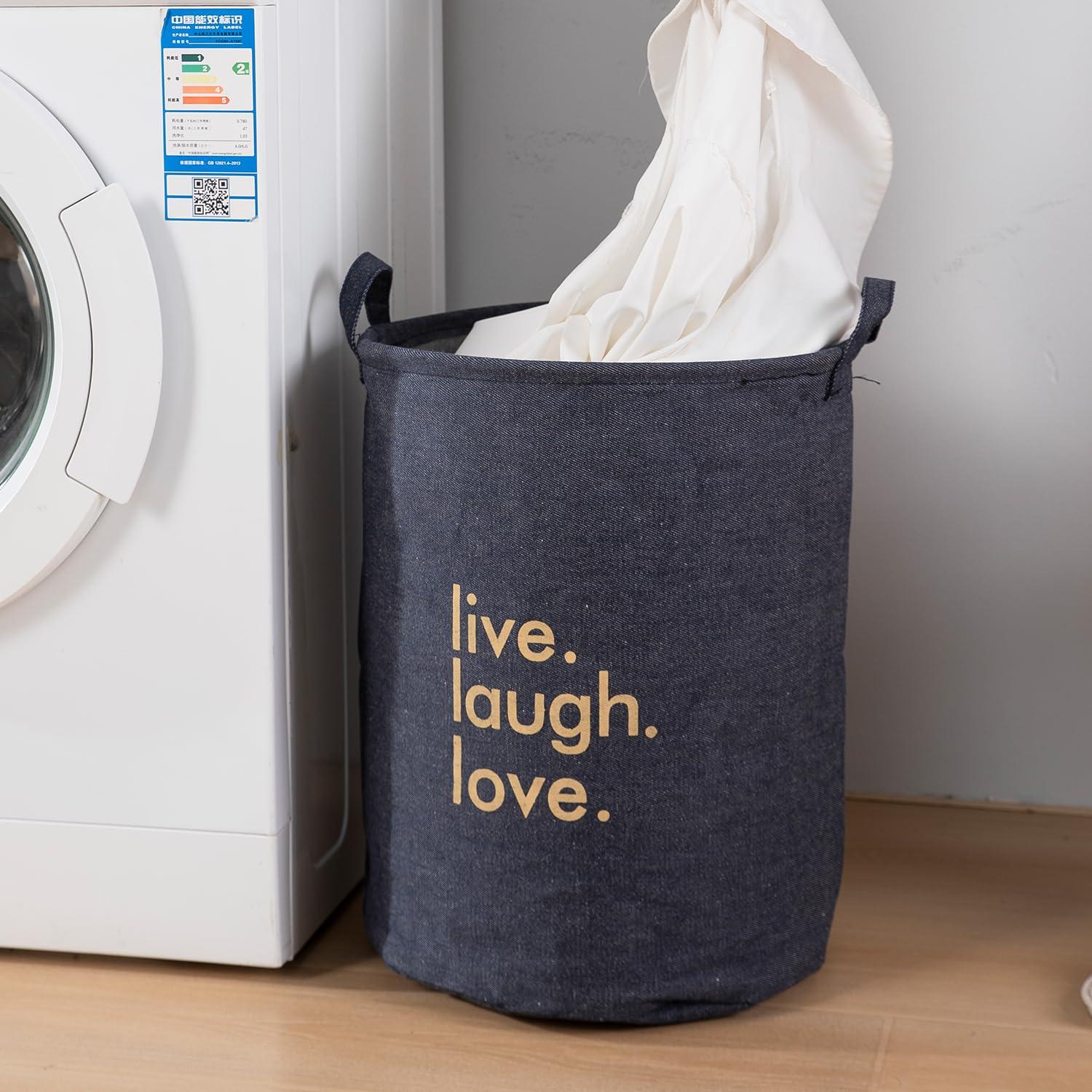 HOKIPO Folding Laundry Storage Basket - Large 51 Ltr, Blue - HOKIPO | Har Ghar ka Humsafar