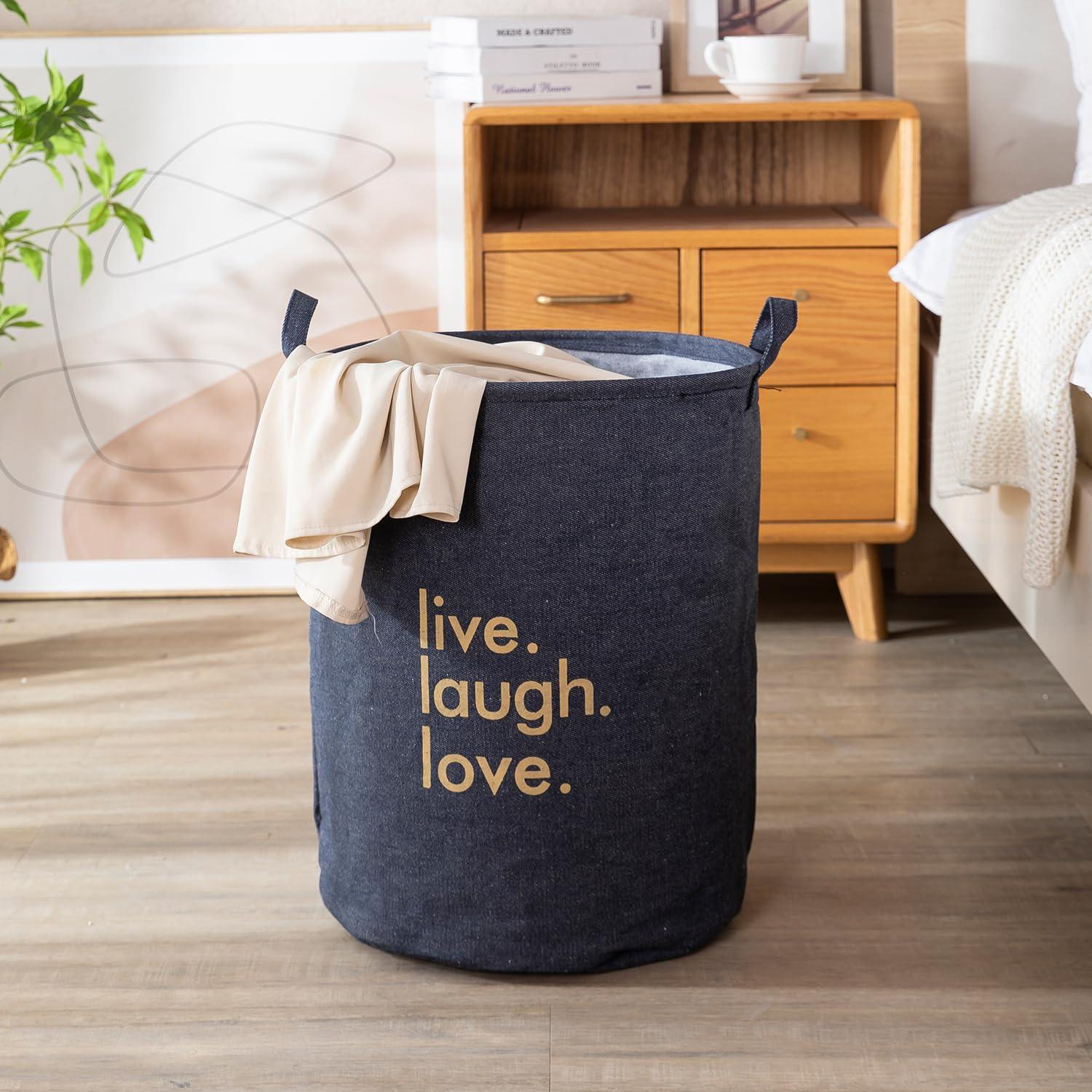 HOKIPO Folding Laundry Storage Basket - Large 51 Ltr, Blue - HOKIPO | Har Ghar ka Humsafar