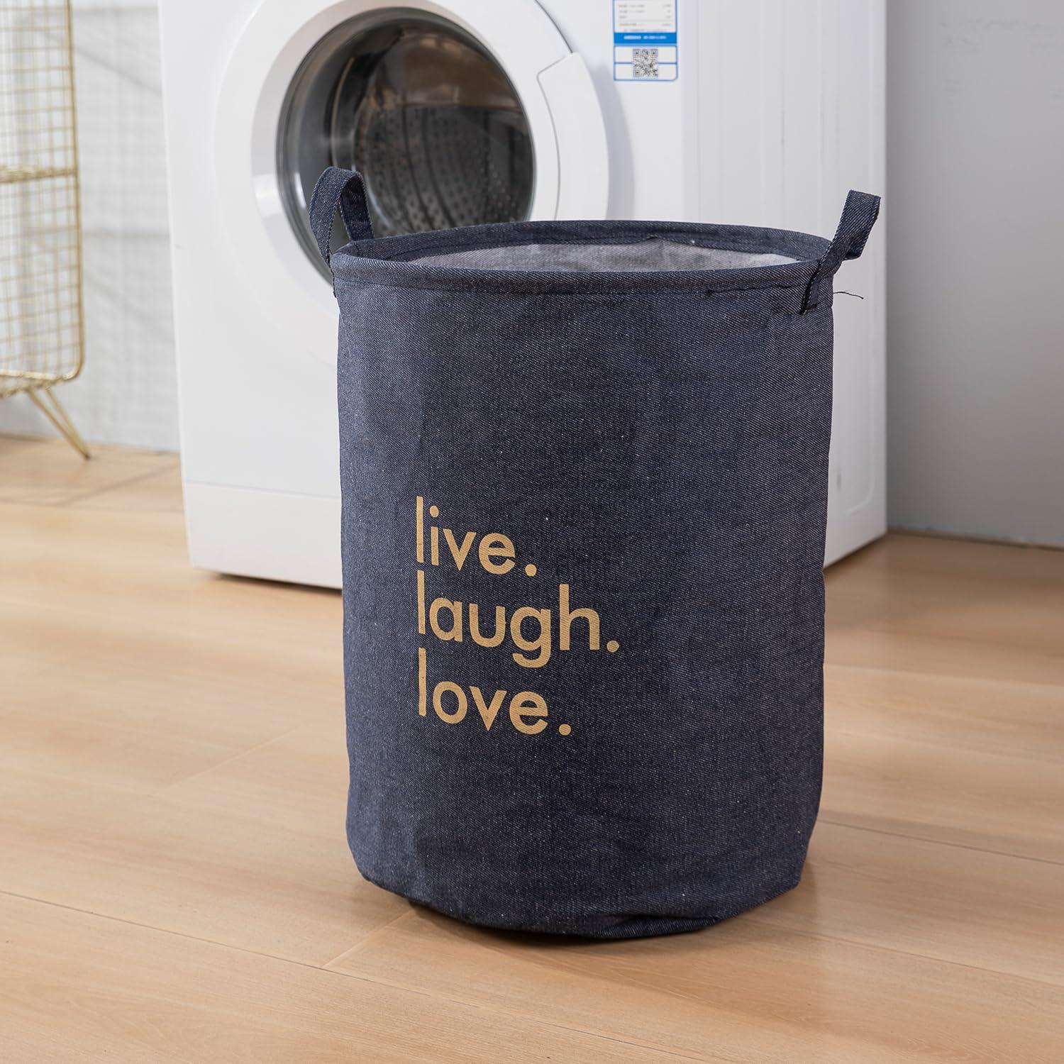 HOKIPO Folding Laundry Storage Basket - Large 51 Ltr, Blue - HOKIPO | Har Ghar ka Humsafar