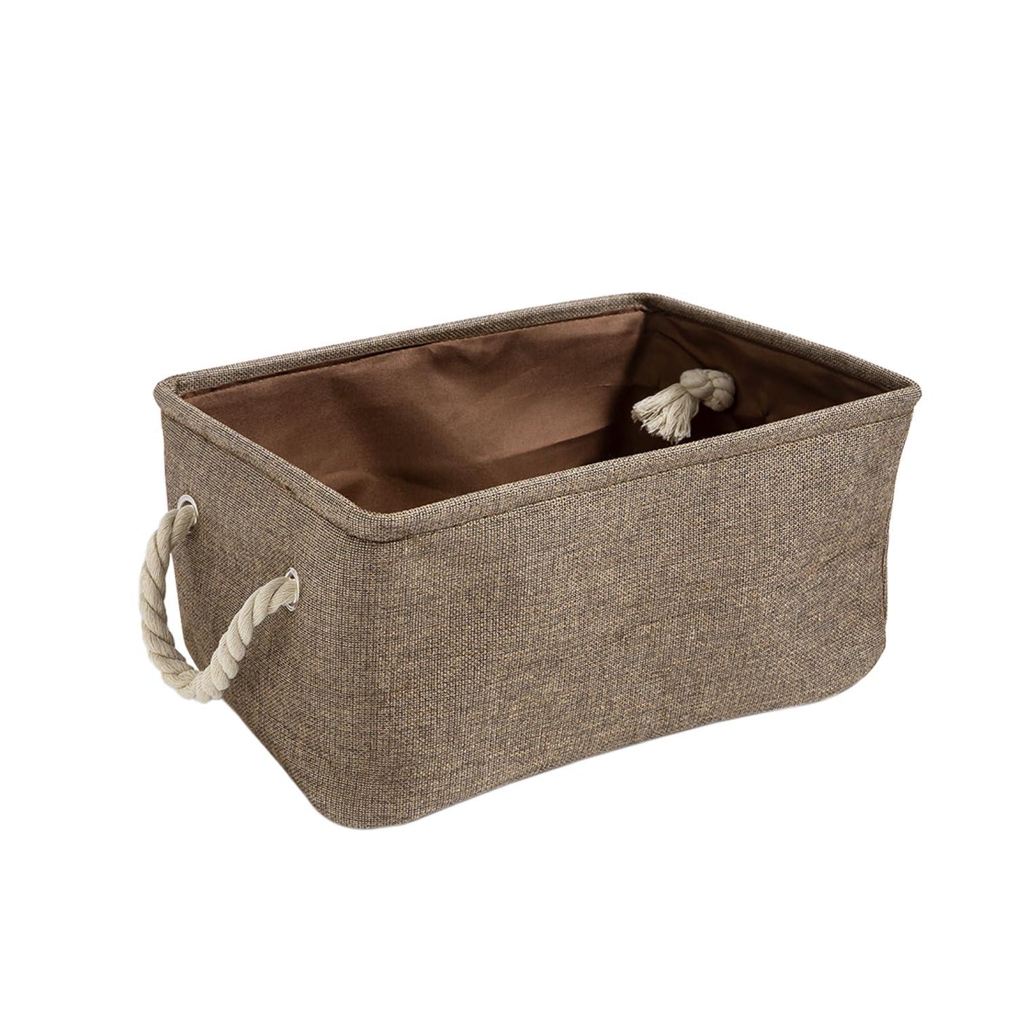 HOKIPO Jute Eco - Friendly Foldable Clothes Storage Basket, Coffee Brown - HOKIPO | Har Ghar ka Humsafar
