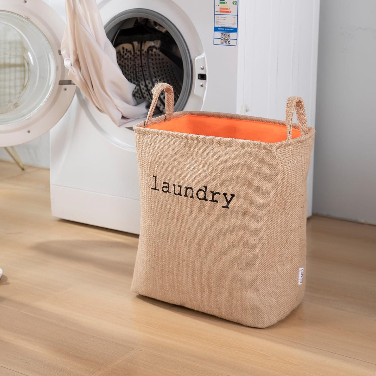 HOKIPO Laundry Basket Clothes Hamper, Denim Basket With Handles,Small / Large - Beige - HOKIPO | Har Ghar ka Humsafar